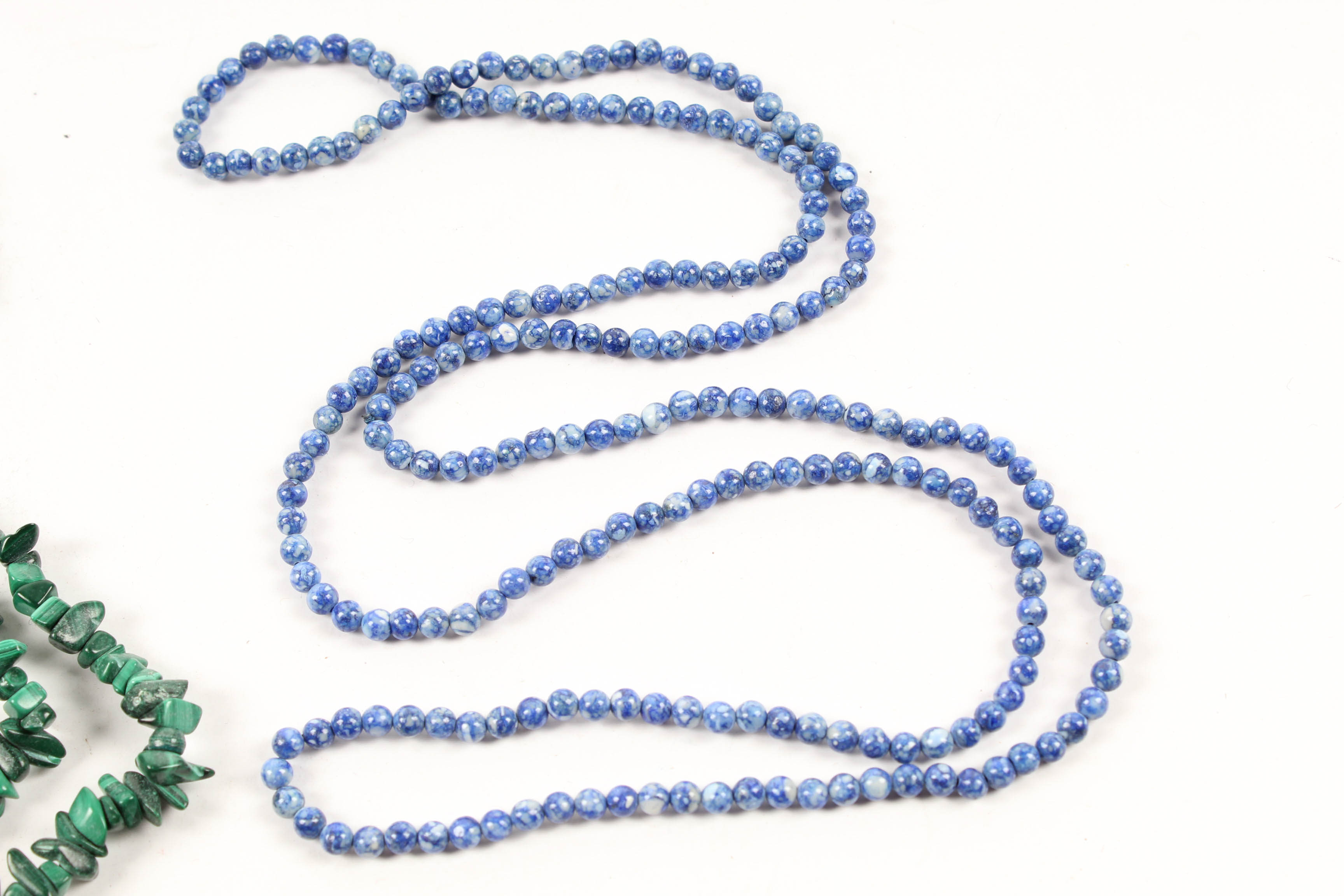 Three Gemstone Beaded Necklaces