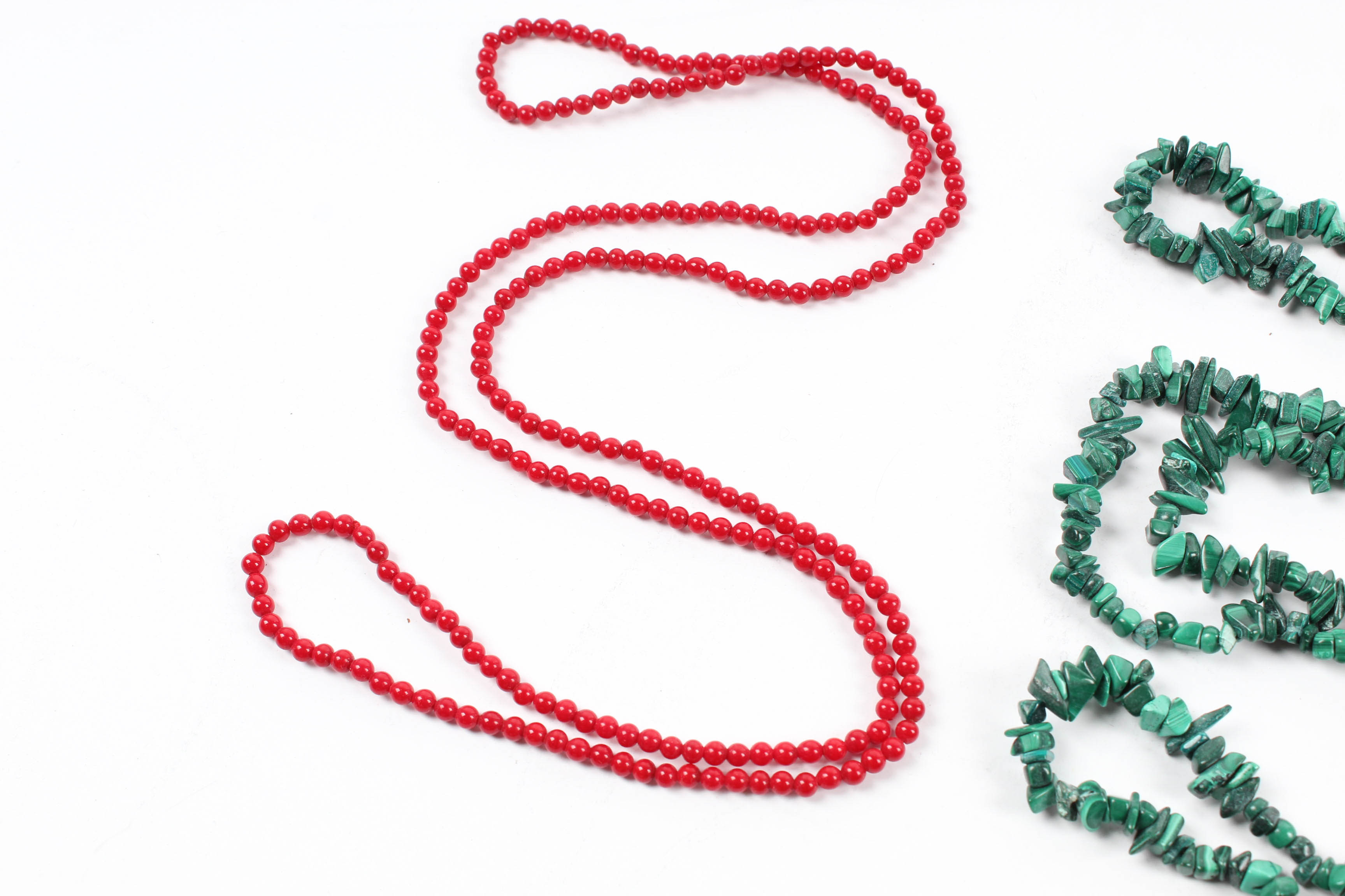 Three Gemstone Beaded Necklaces