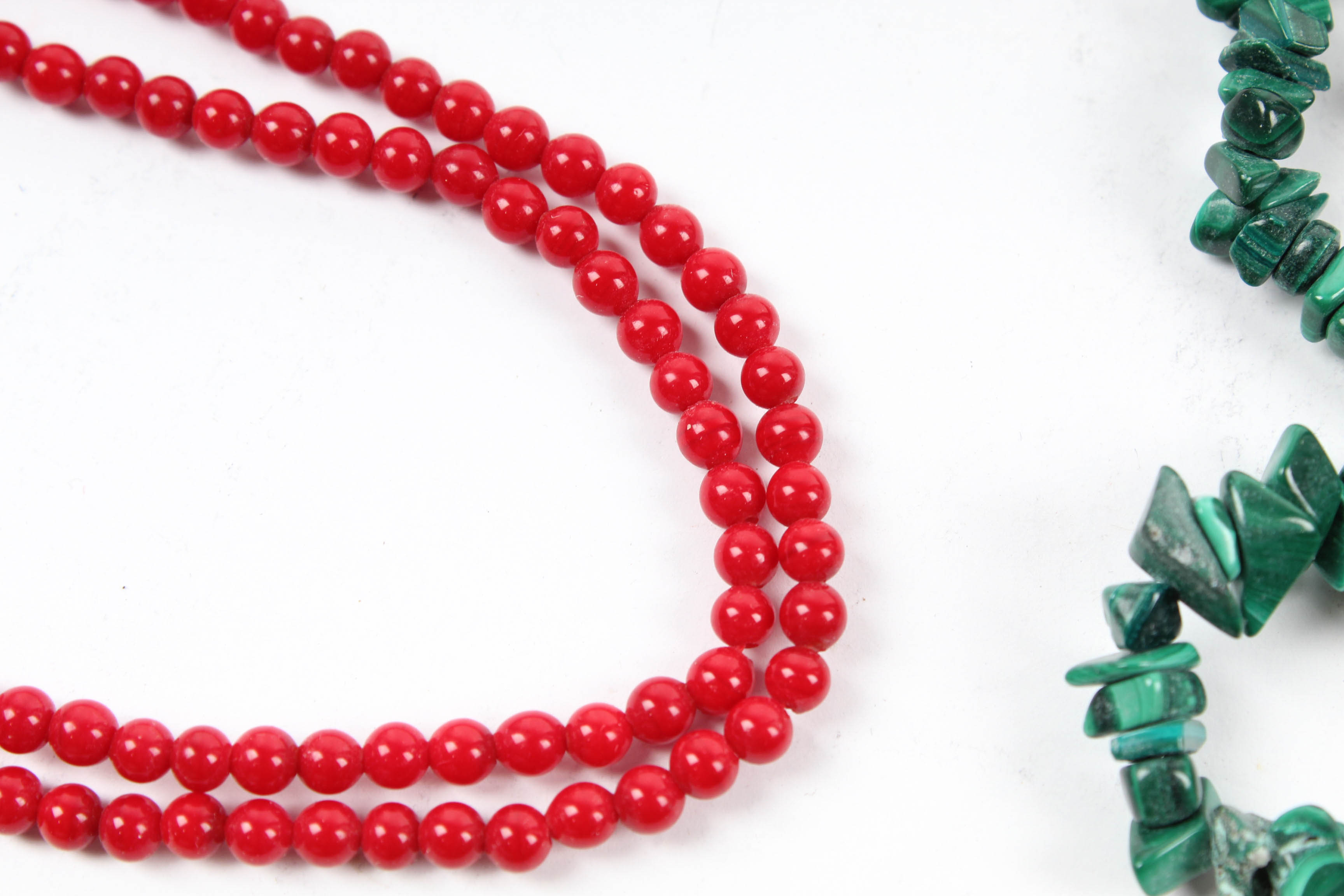 Three Gemstone Beaded Necklaces