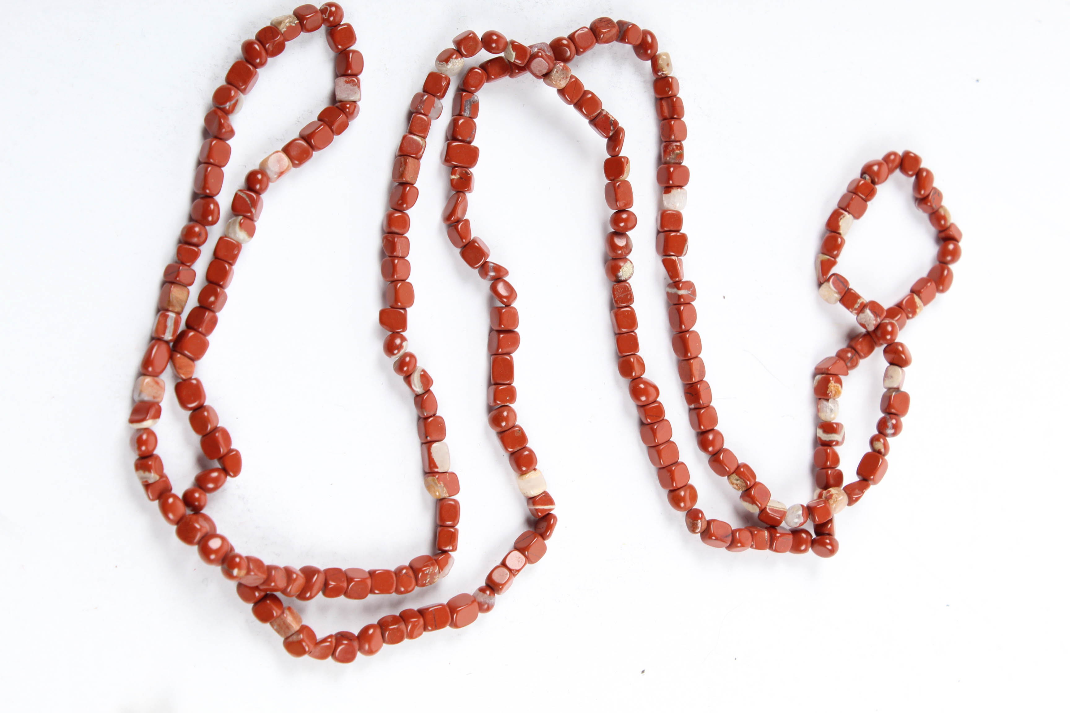 Three Gemstone Beaded Necklace Strands