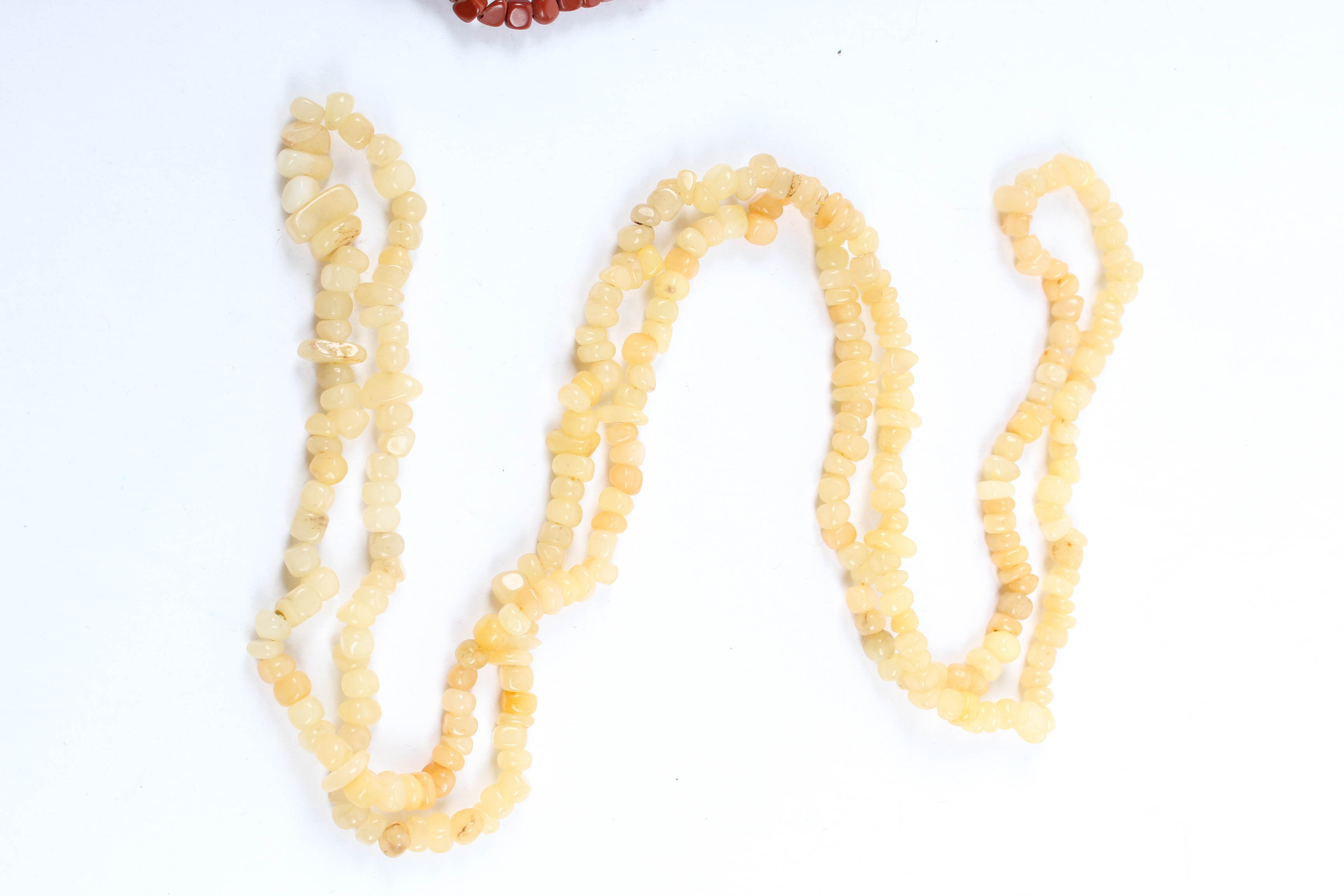 Three Gemstone Beaded Necklace Strands