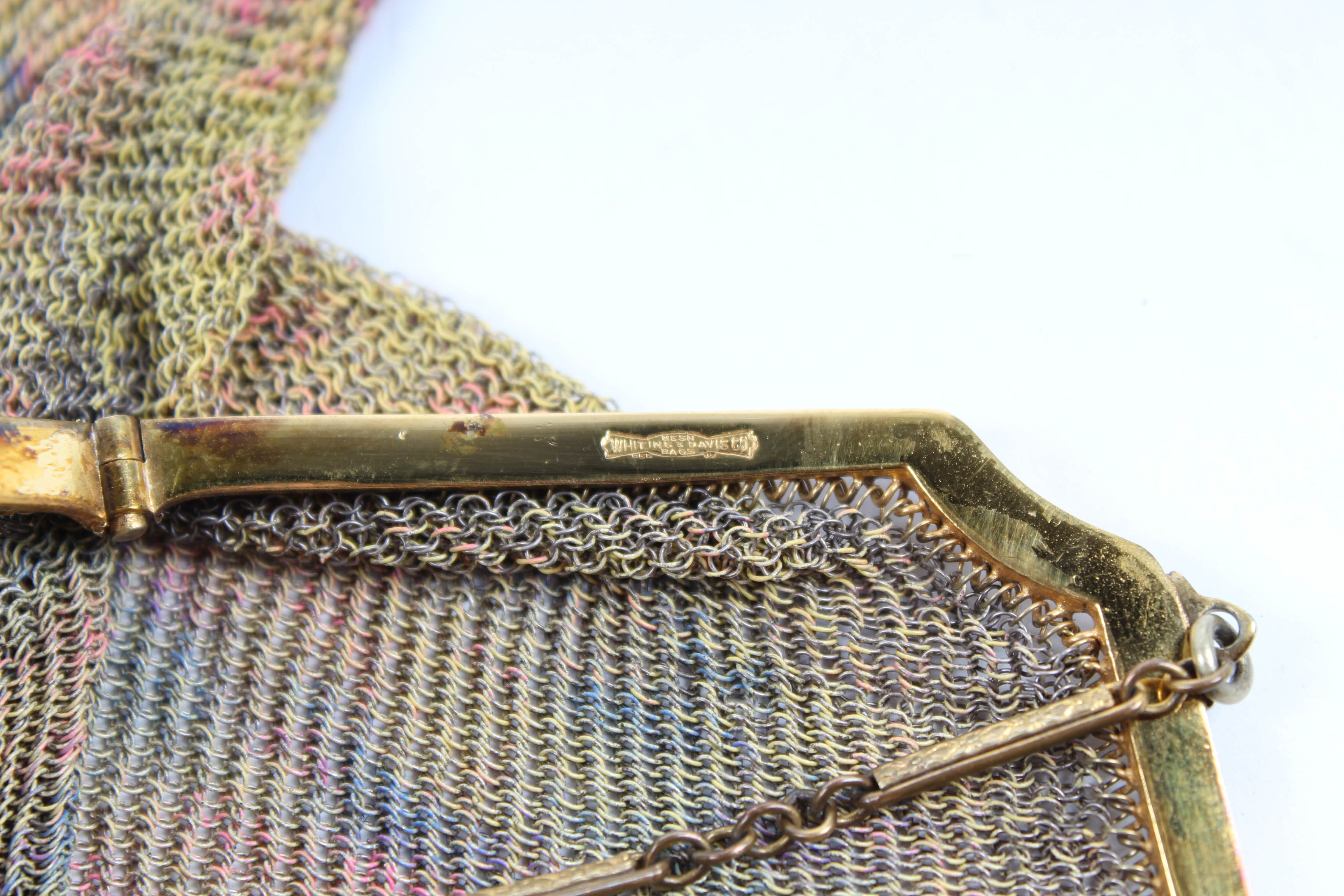 Early 20th Century Whiting & Davis Mesh Frame Handbag