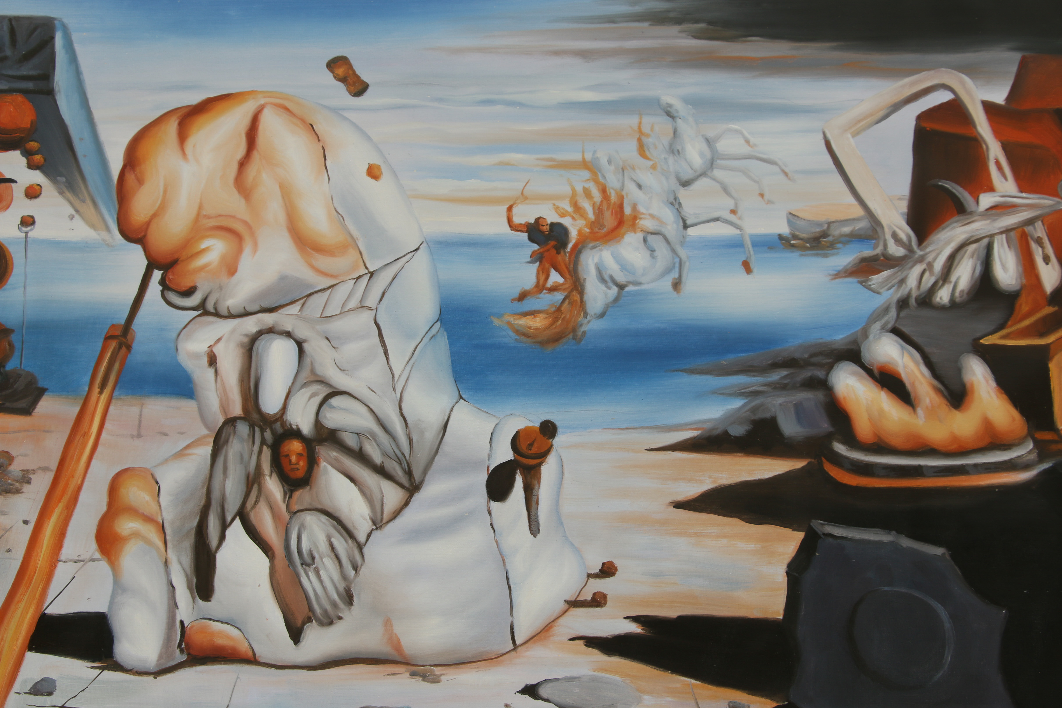 21st Century Copy Oil Painting After Salvador Dali's "L'apothéose d'Homer"