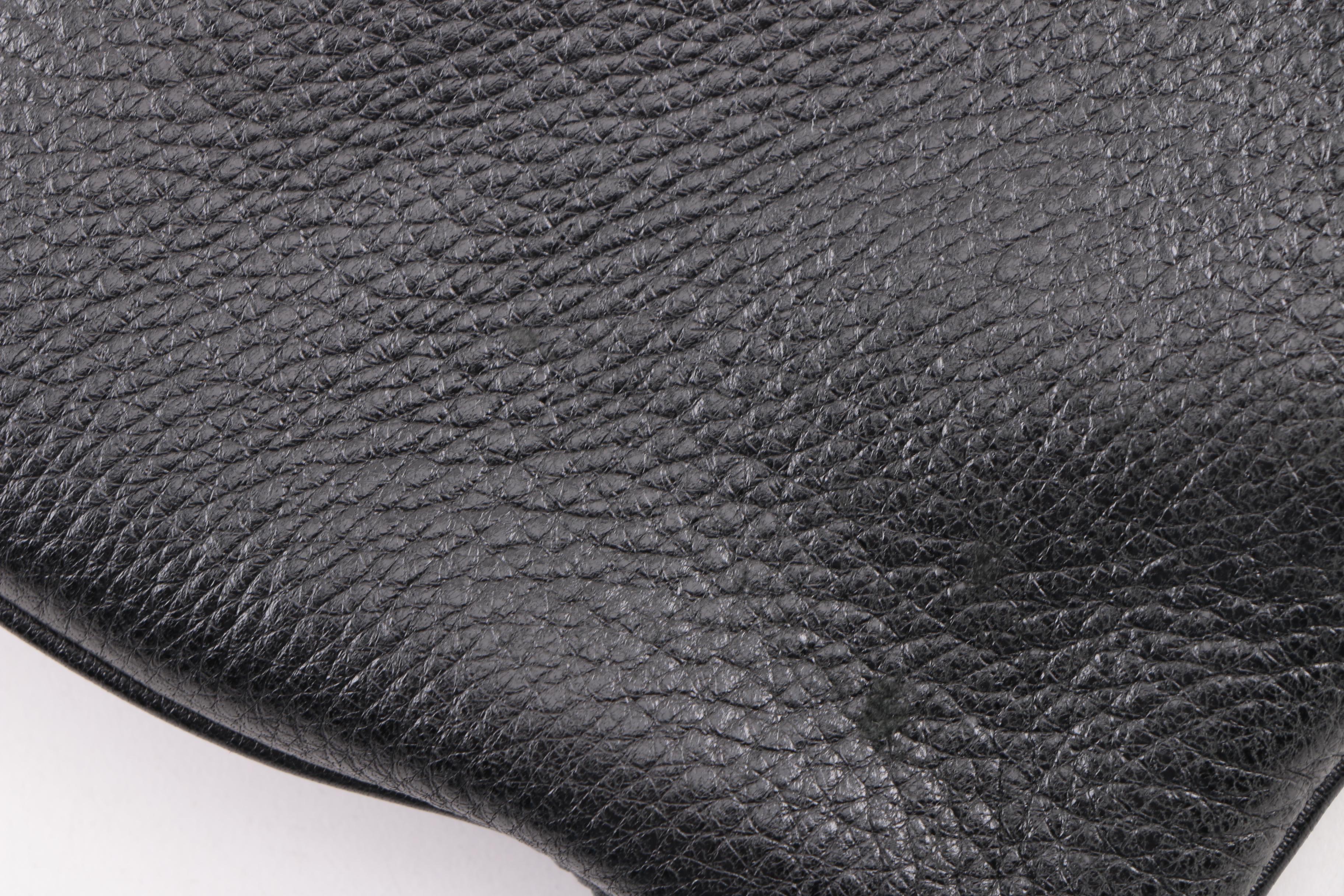 Prada Black Pebbled Leather Crossbody Slip Bag