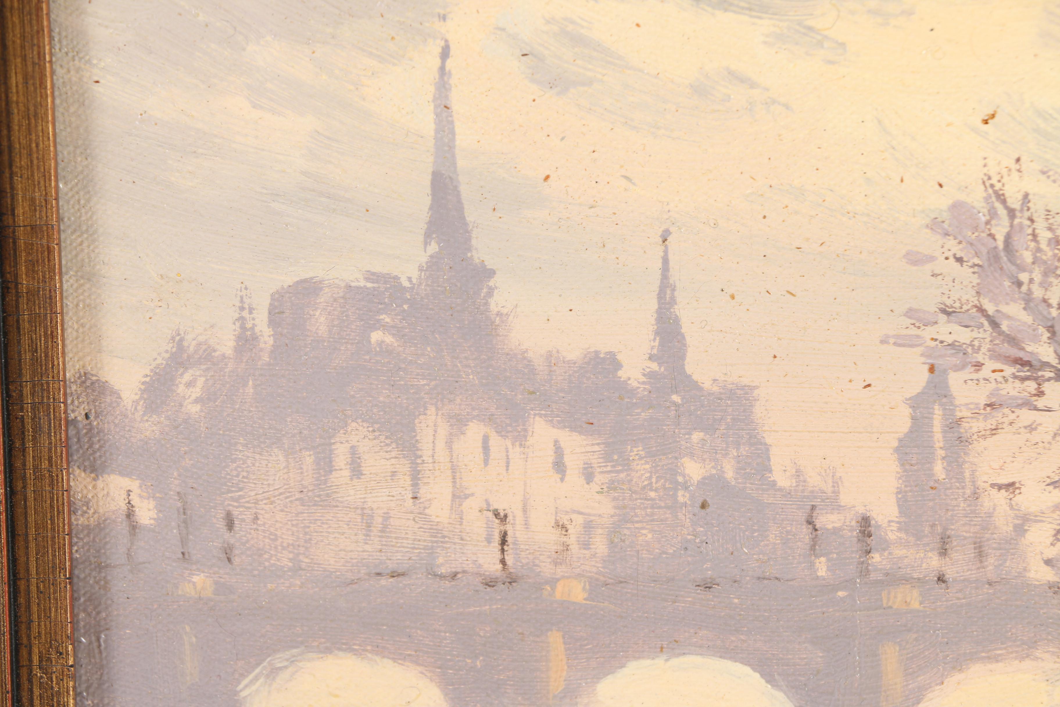 Vintage M. Tellier Oil Painting "Pont Neuf"