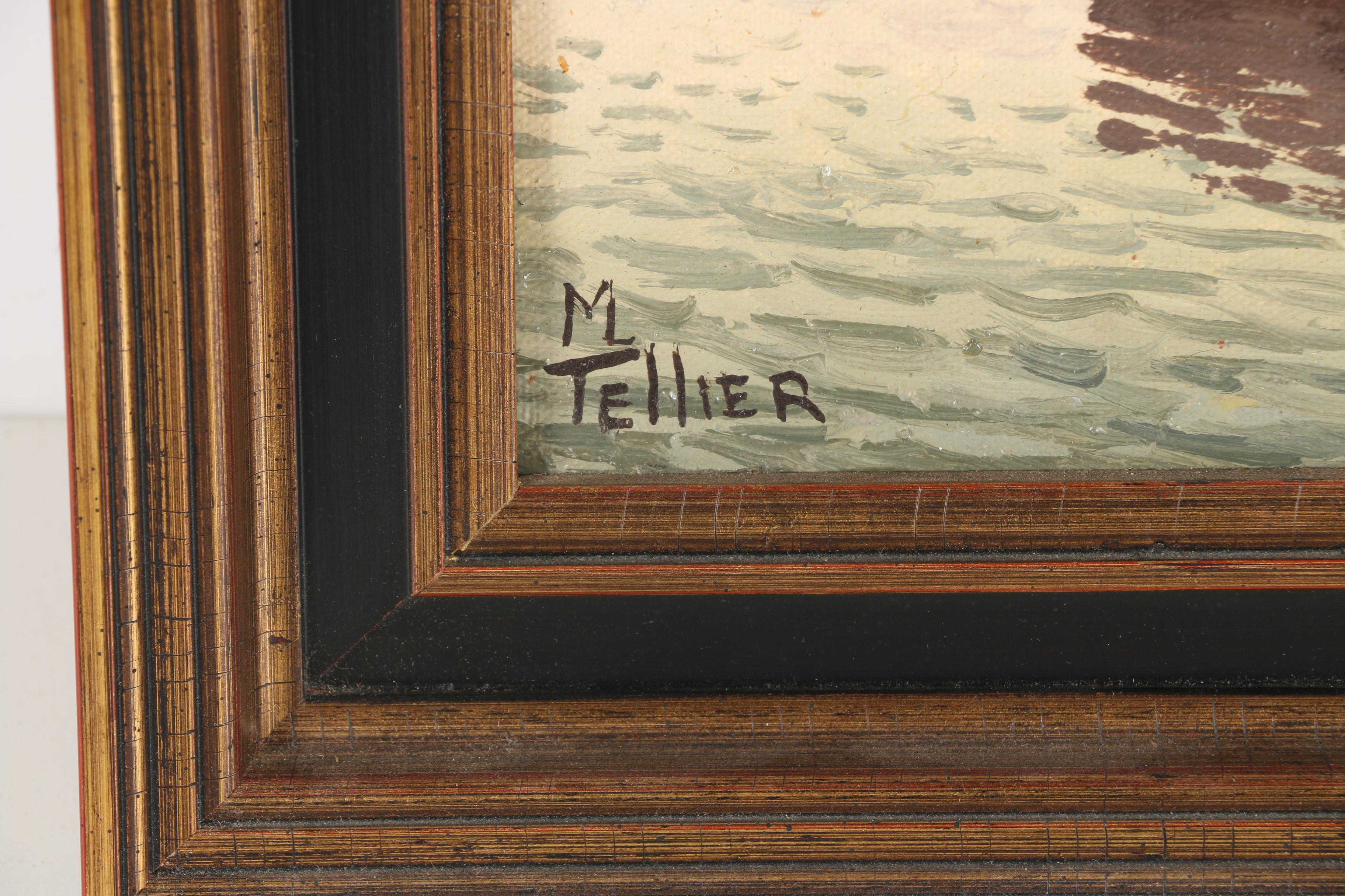 Vintage M. Tellier Oil Painting "Pont Neuf"