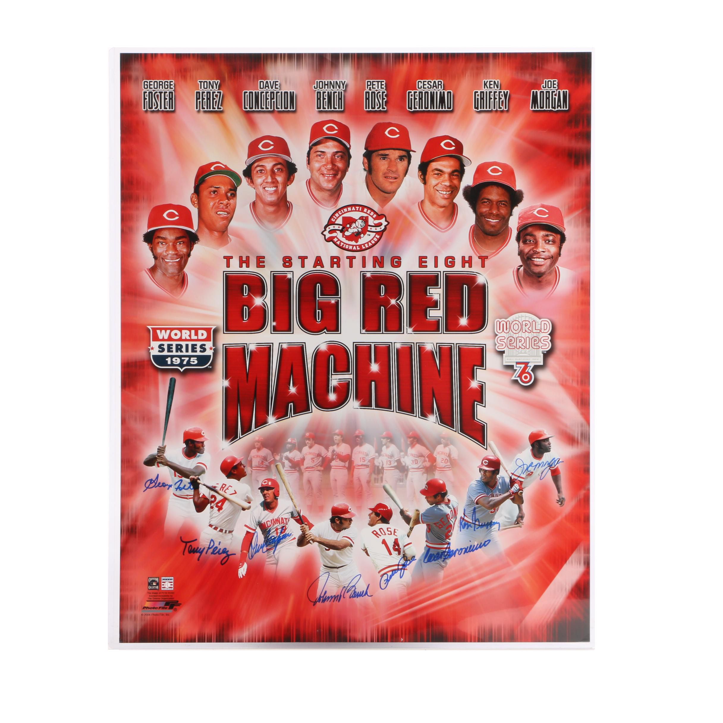 Big Red Machine Signed Photo Print  COA