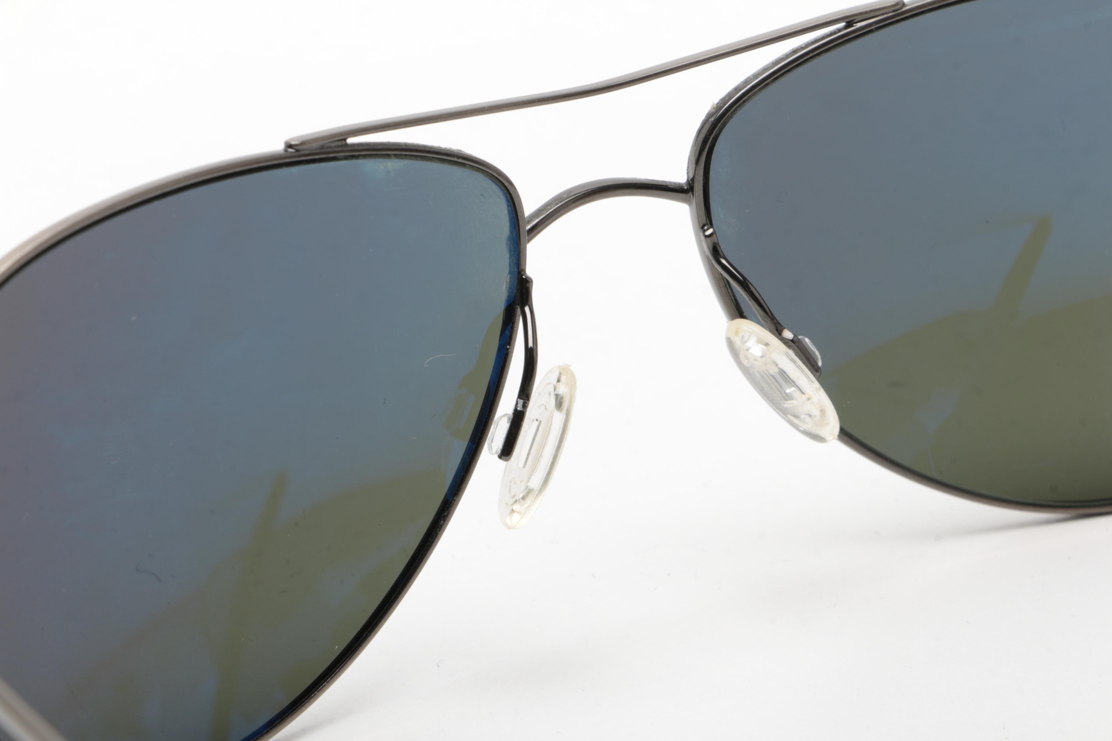 Oliver Peoples Aviator Sunglasses With Case