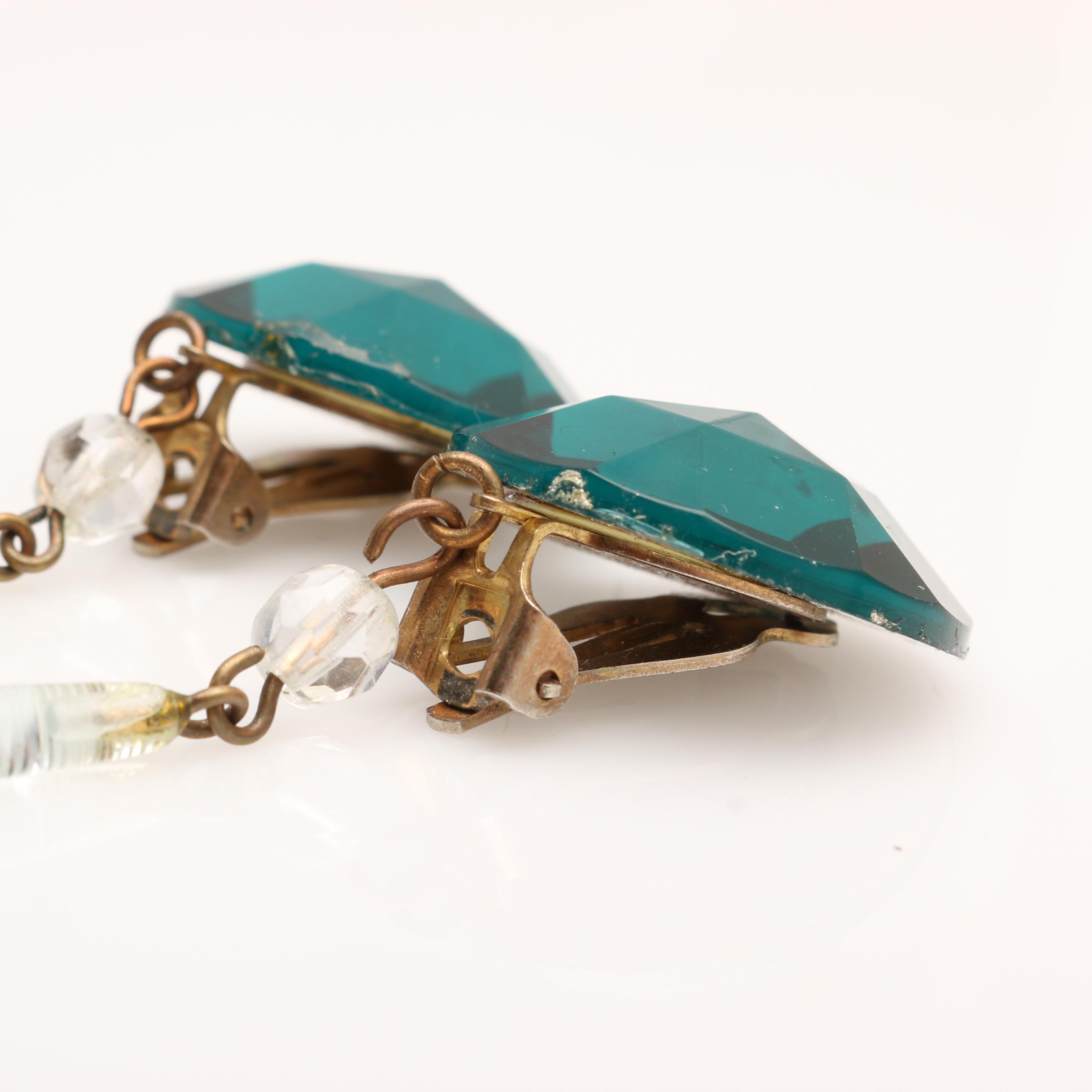 Vintage 1980s Bold Earrings and Brooch Including Les Bernard