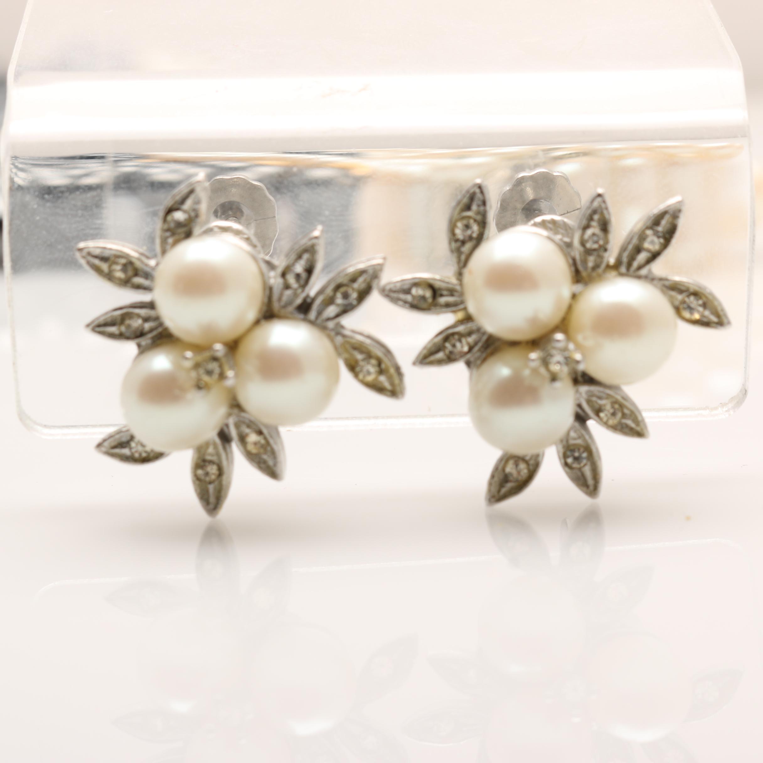 Vintage Opera Length Pearl and Bead Necklaces and Set with Earrings