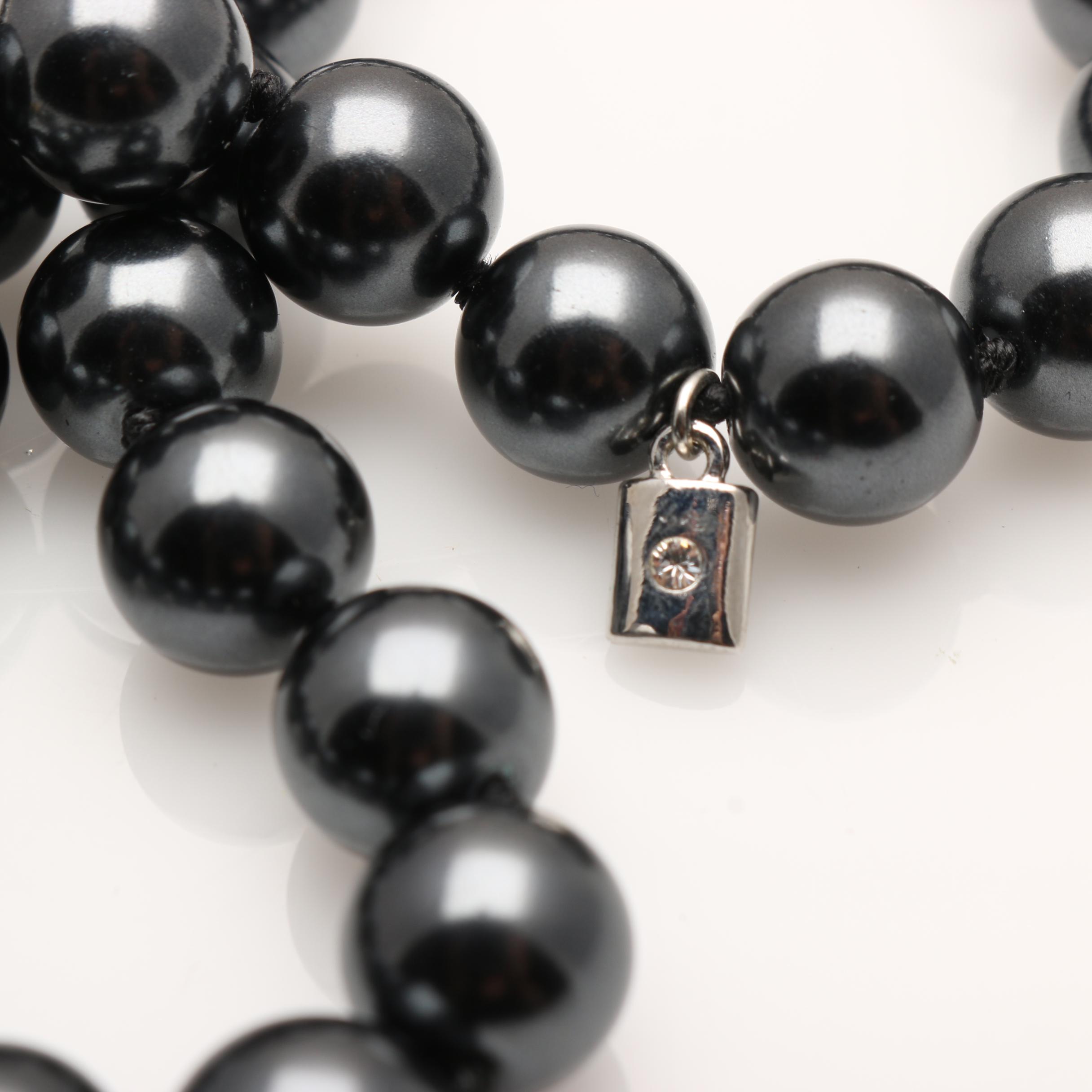 Vintage Opera Length Pearl and Bead Necklaces and Set with Earrings