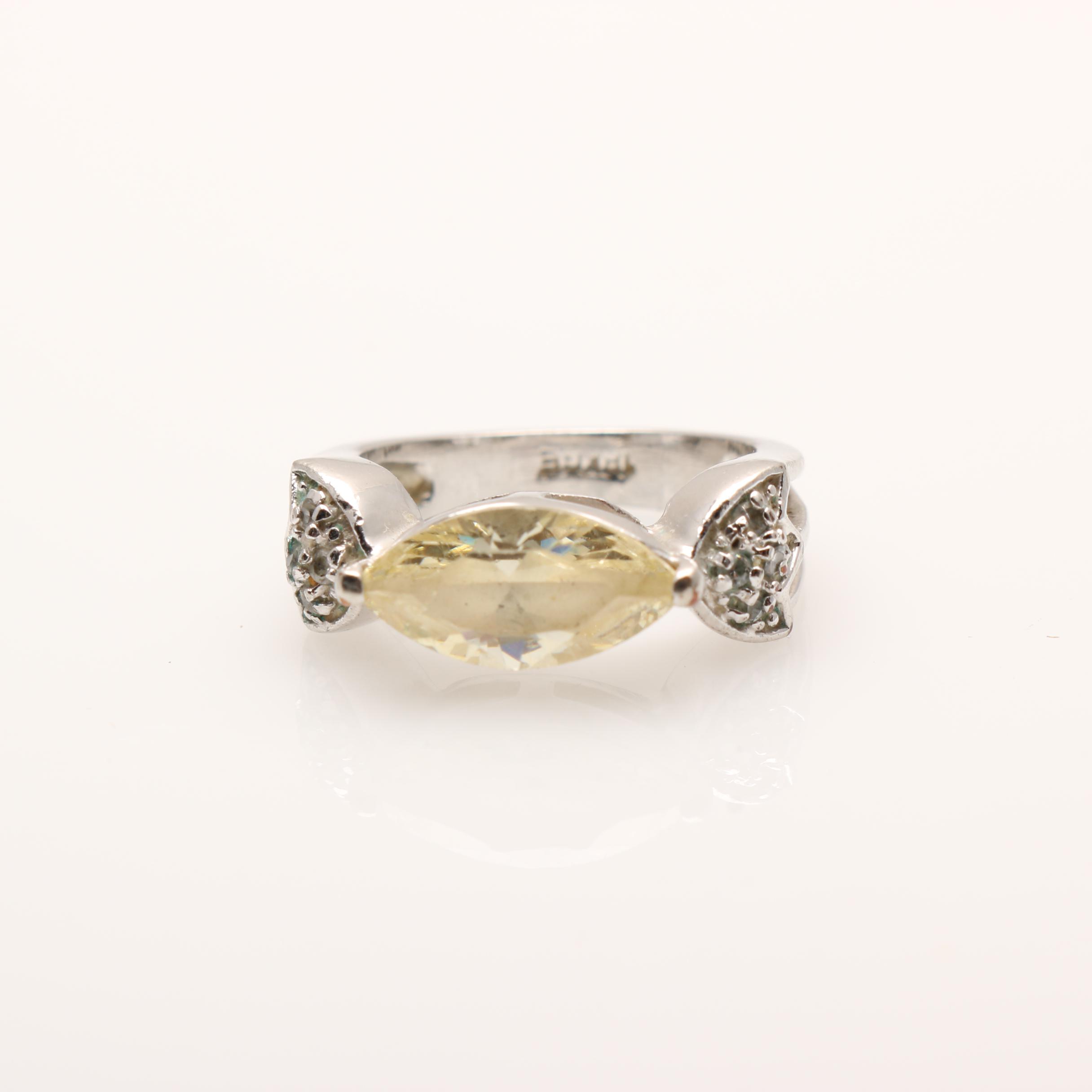 1960s Kramer Rhinestone Bracelet, Earrings, and Ring Parure