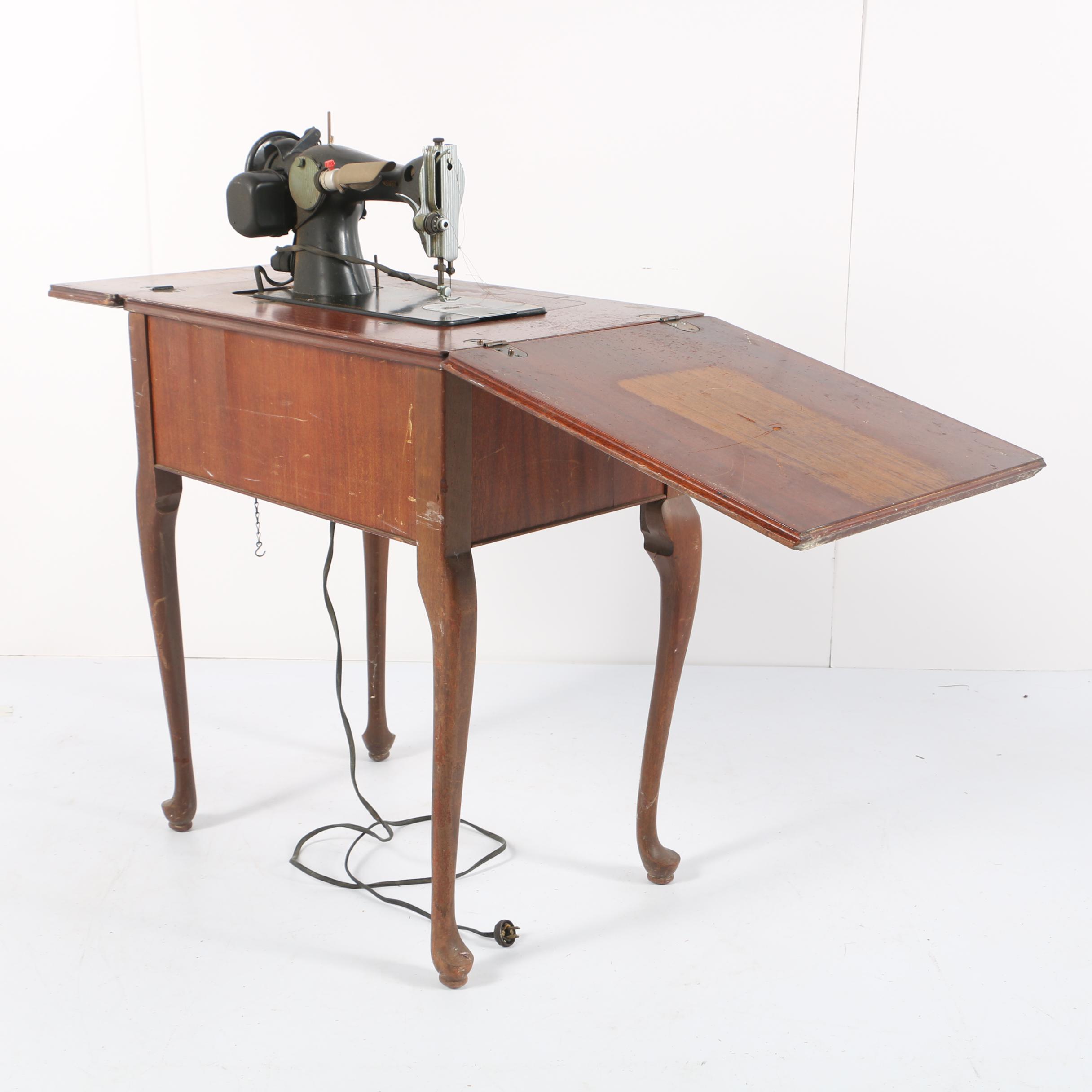 Vintage 1950's Built-in Singer Sewing Machine