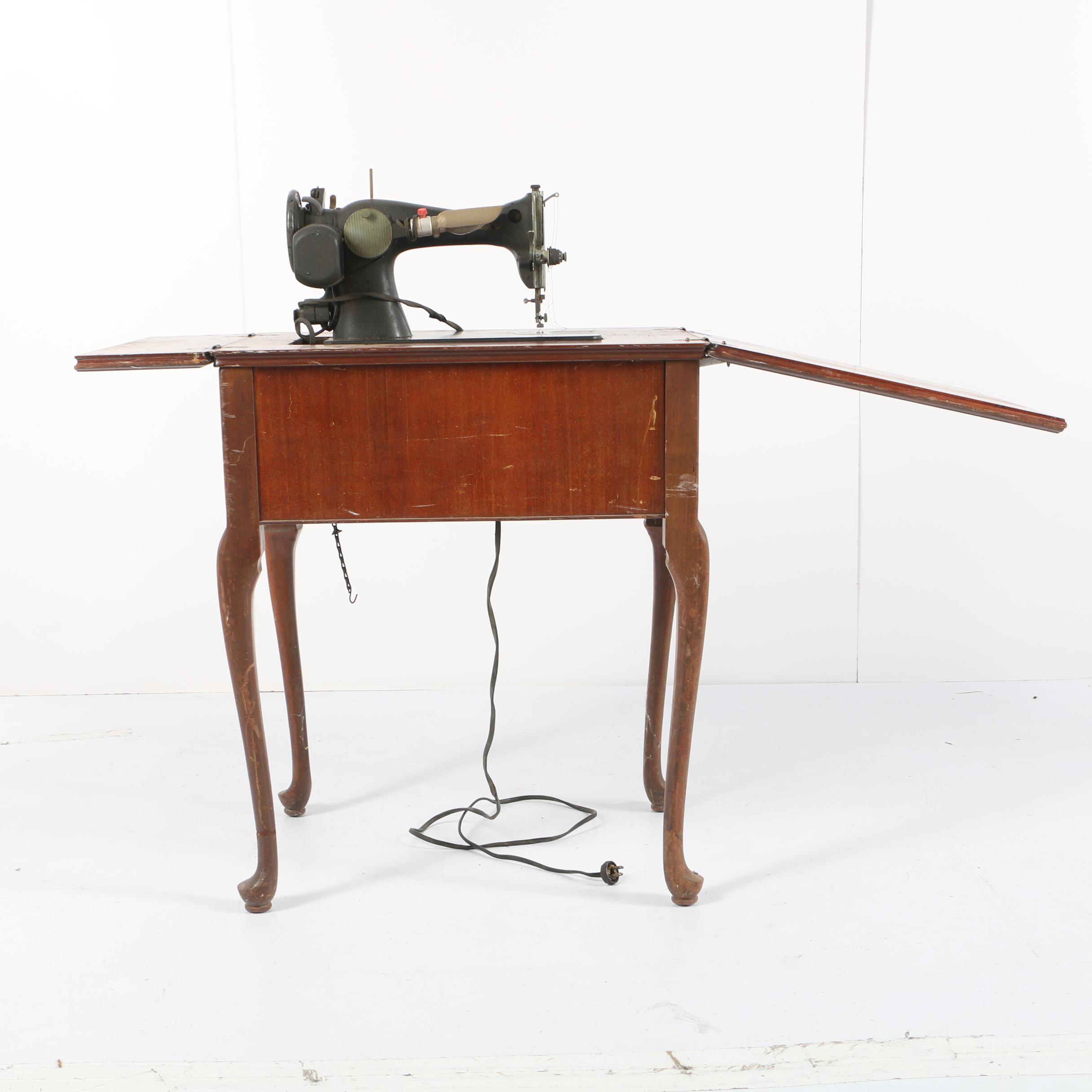 Vintage 1950's Built-in Singer Sewing Machine