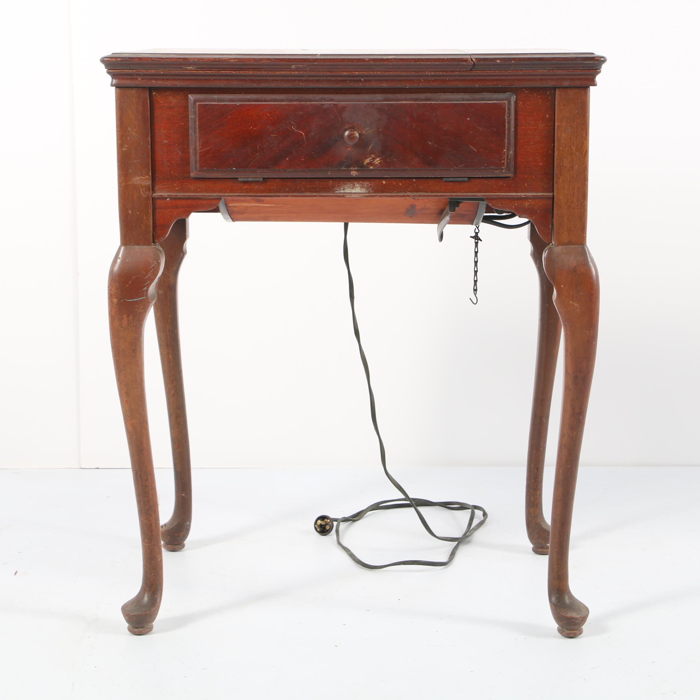 Vintage 1950's Built-in Singer Sewing Machine