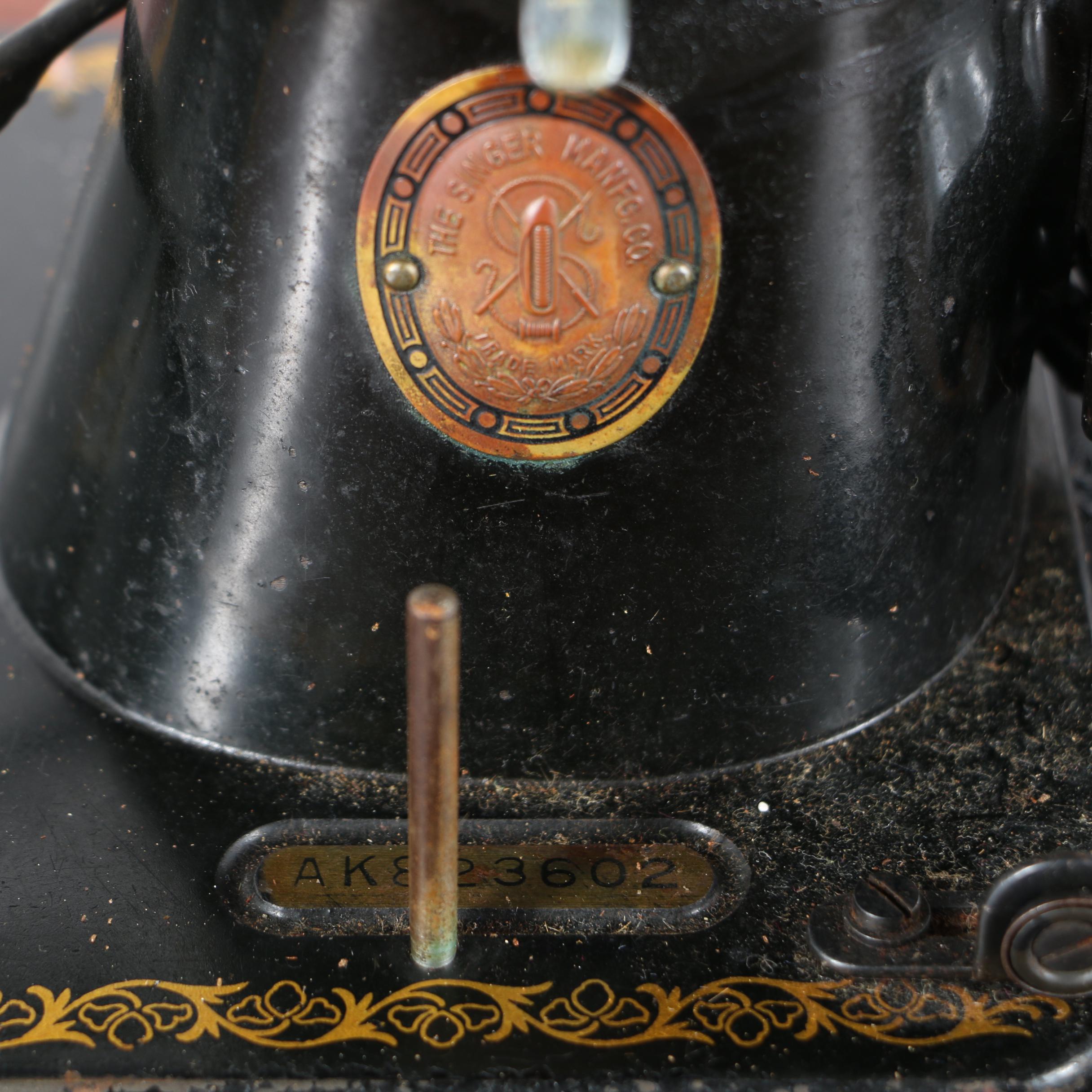 Vintage 1950's Built-in Singer Sewing Machine