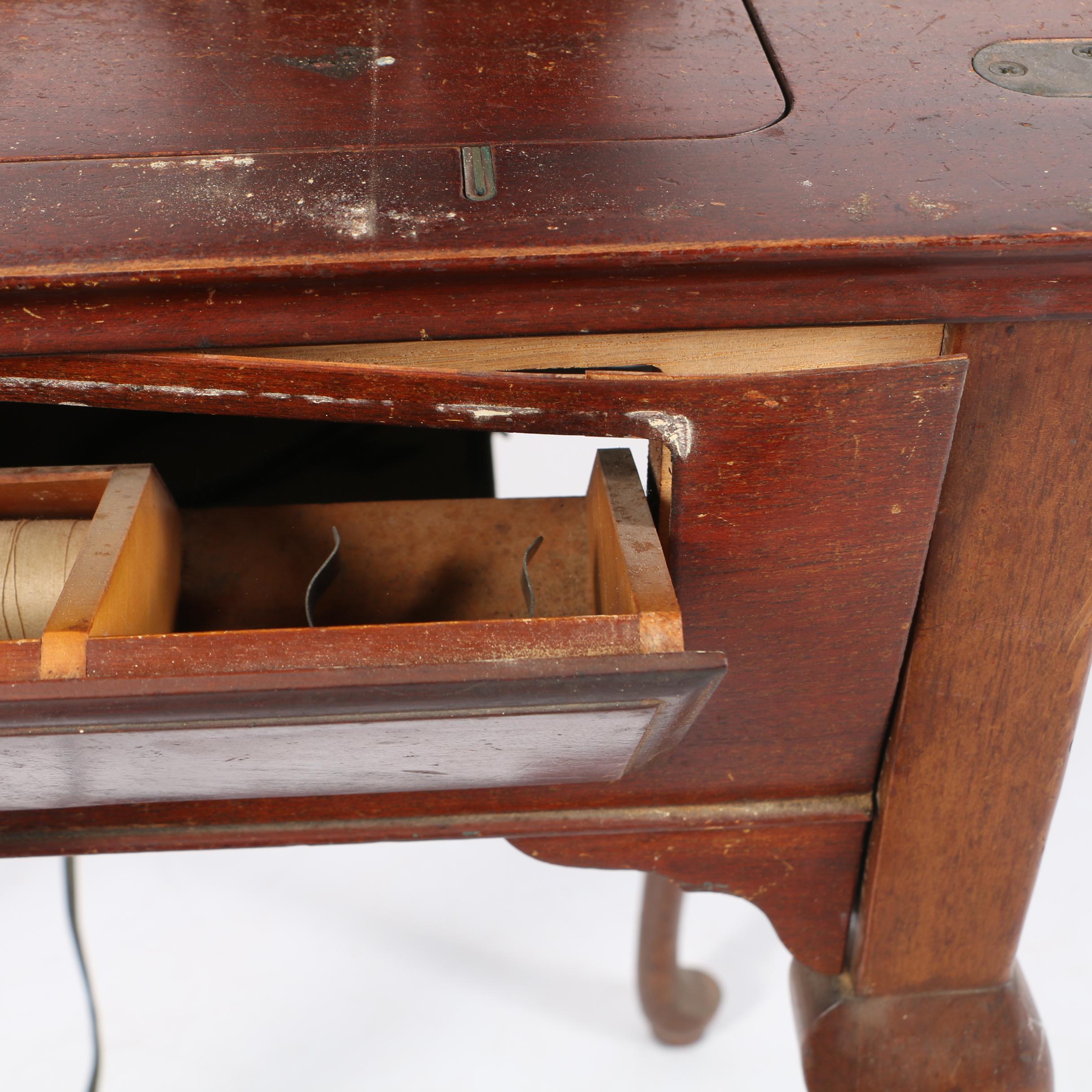 Vintage 1950's Built-in Singer Sewing Machine