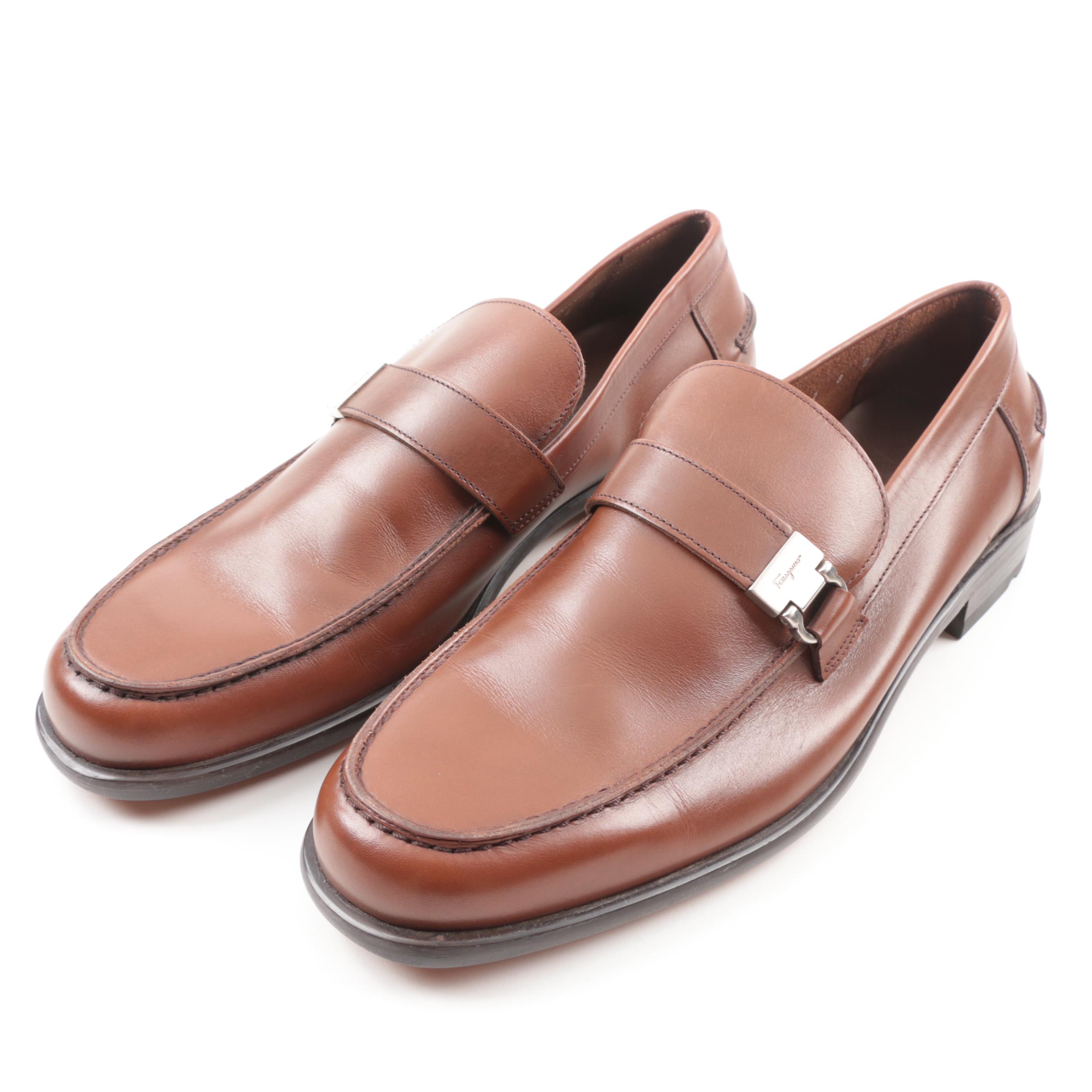 Ferragamo Studio Men's Brown Leather Loafers
