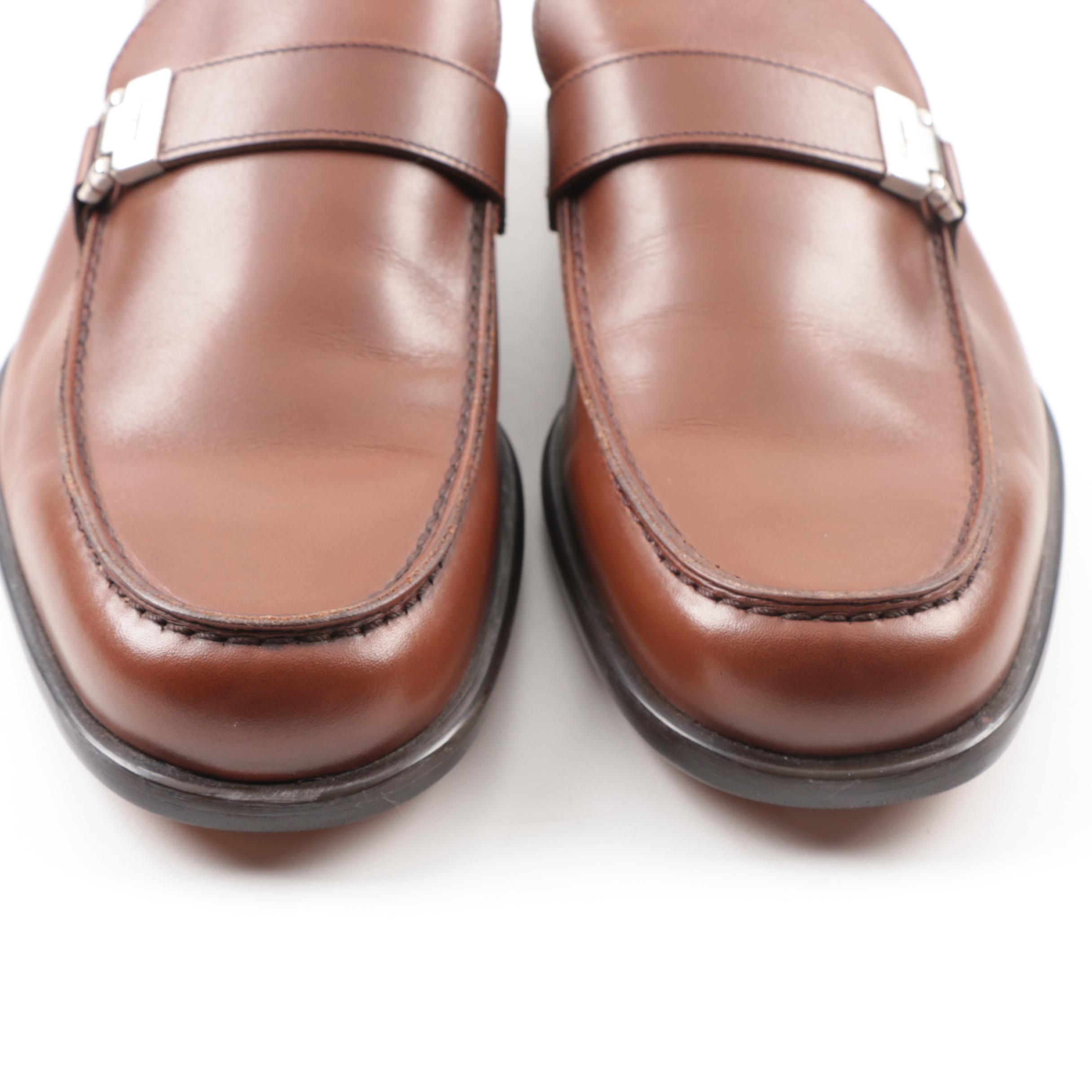 Ferragamo Studio Men's Brown Leather Loafers