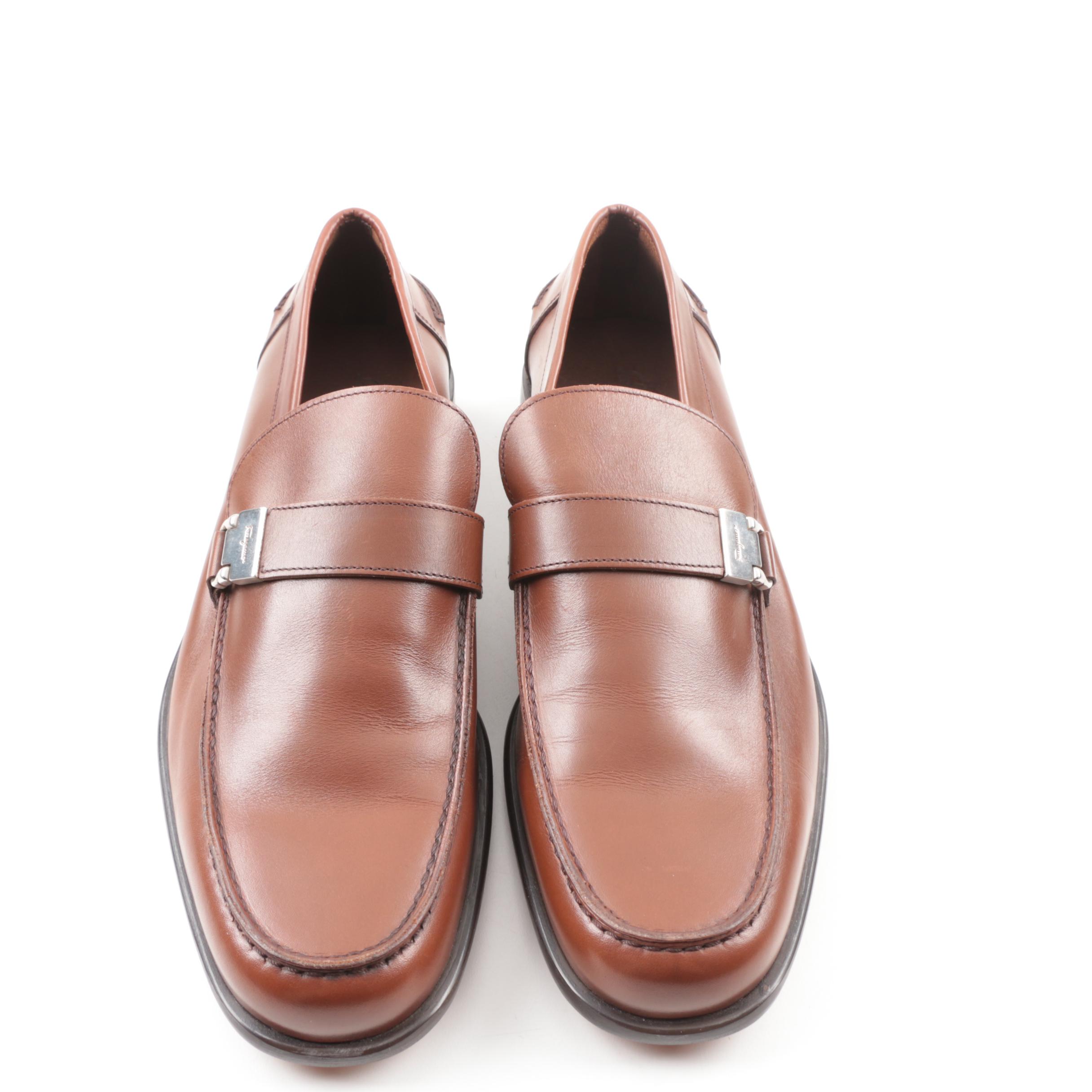 Ferragamo Studio Men's Brown Leather Loafers