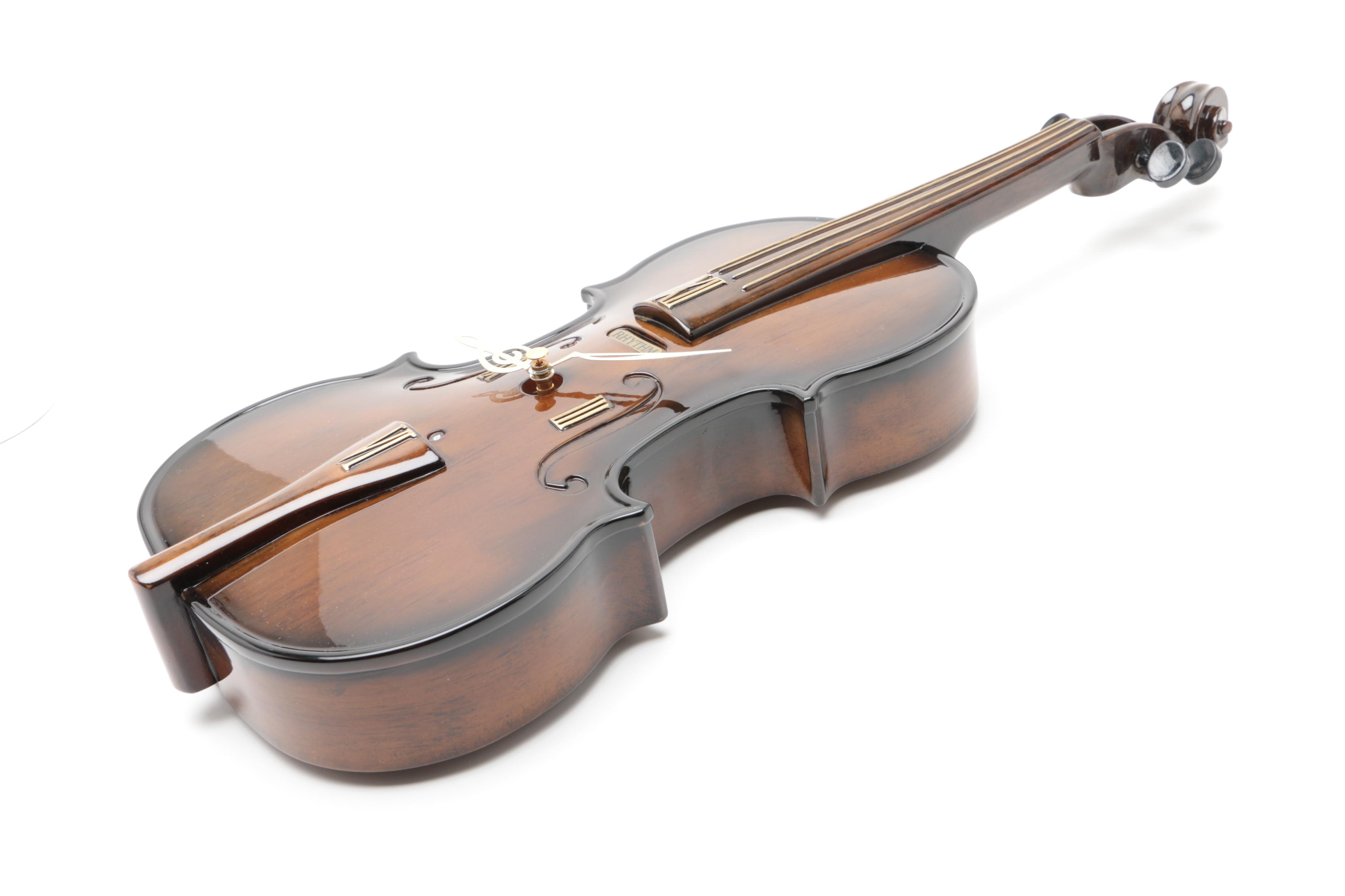 Rhythm "Fiddler" Musical Wall Clock