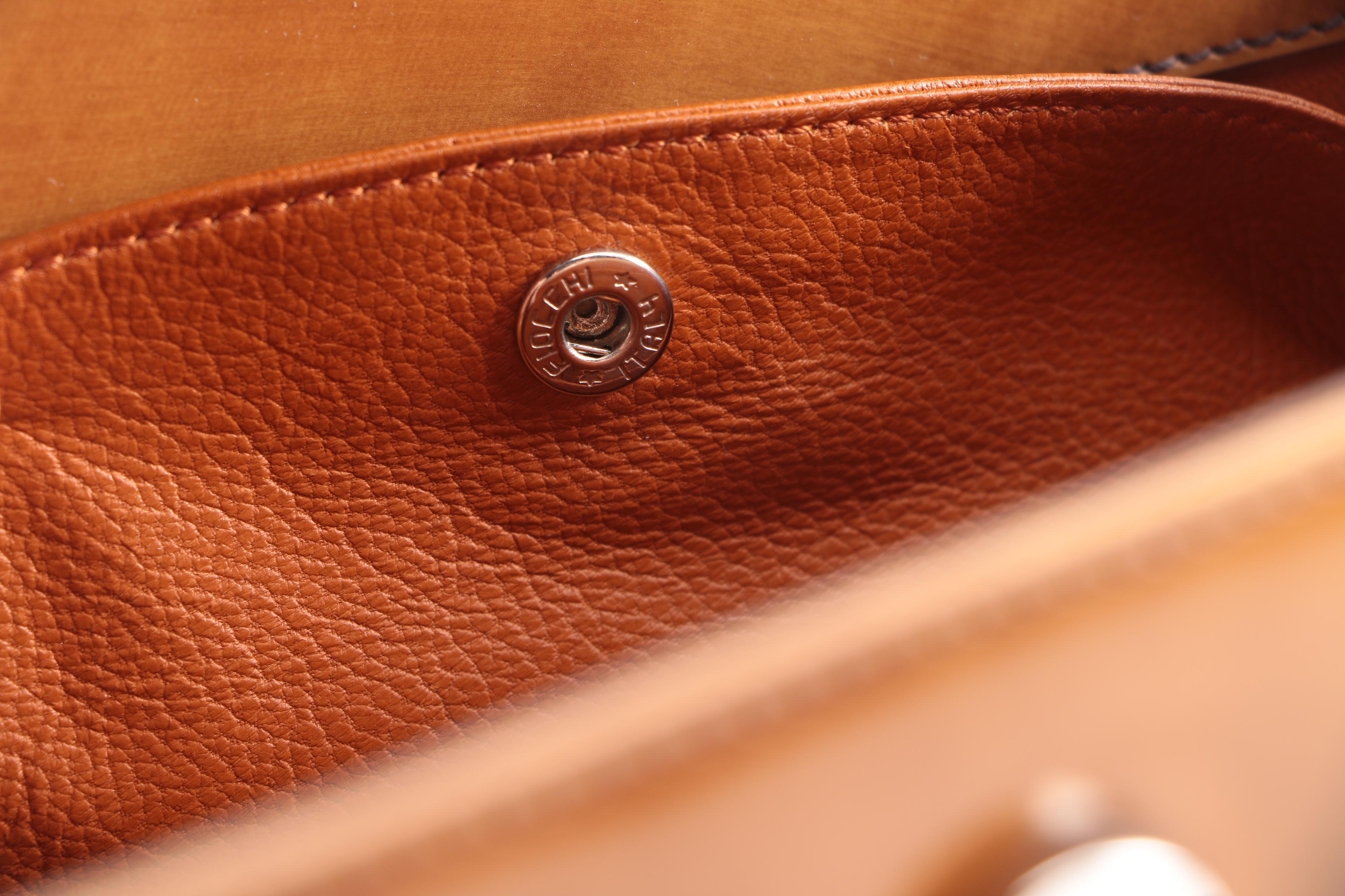 2005 Prada Ambra Spazzolato Leather Frame Bag