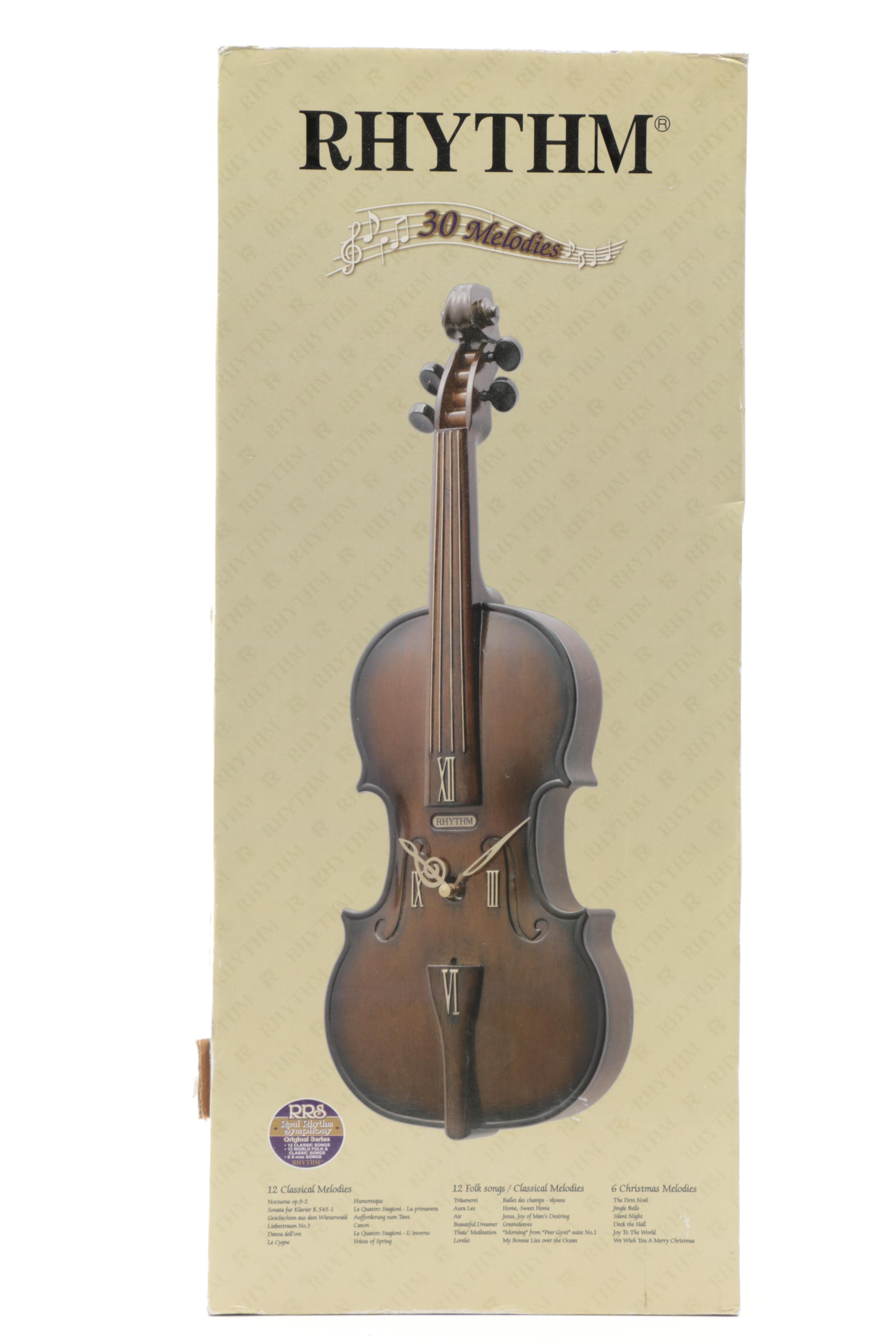 Rhythm "Fiddler" Musical Wall Clock