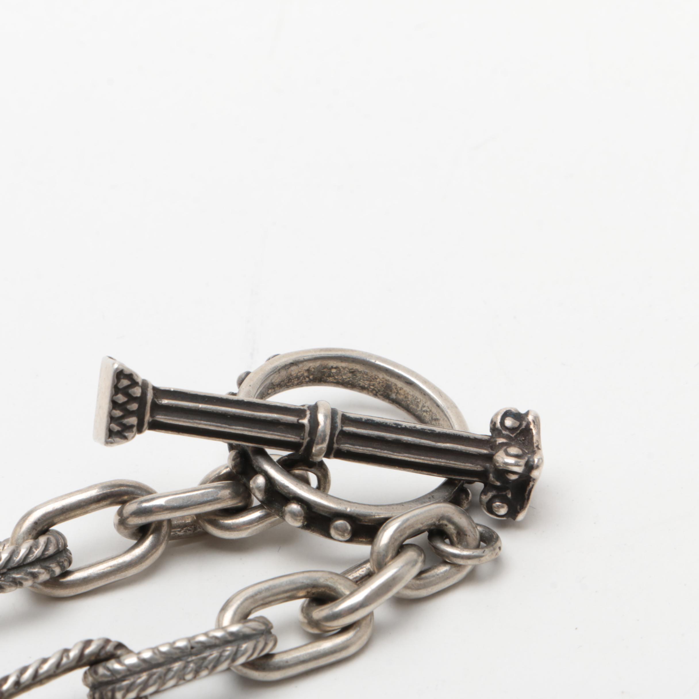 Rebecca Collins "Bless Our Earth" Sterling Silver Carved Copal Necklace