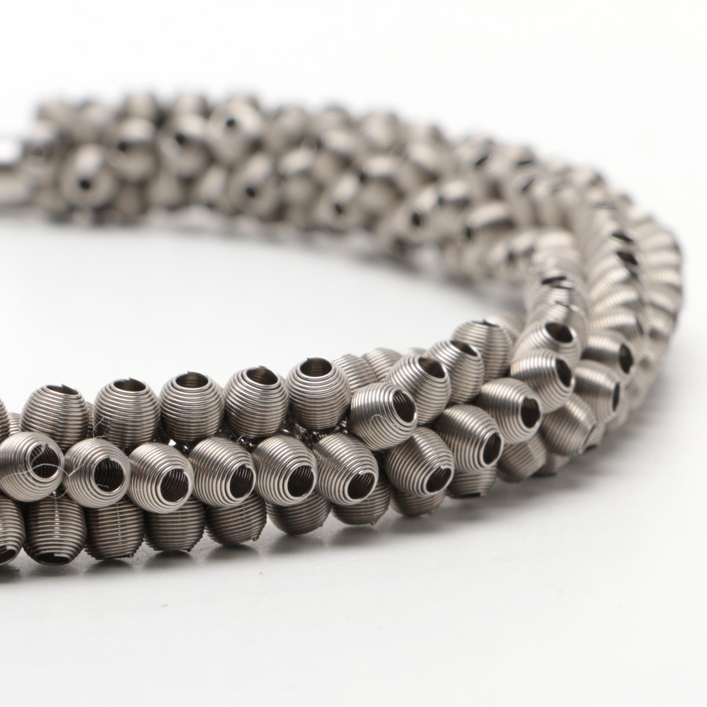 Tiziana Redavid La Mollla Stainless Steel "Sparkling" Architect Necklace