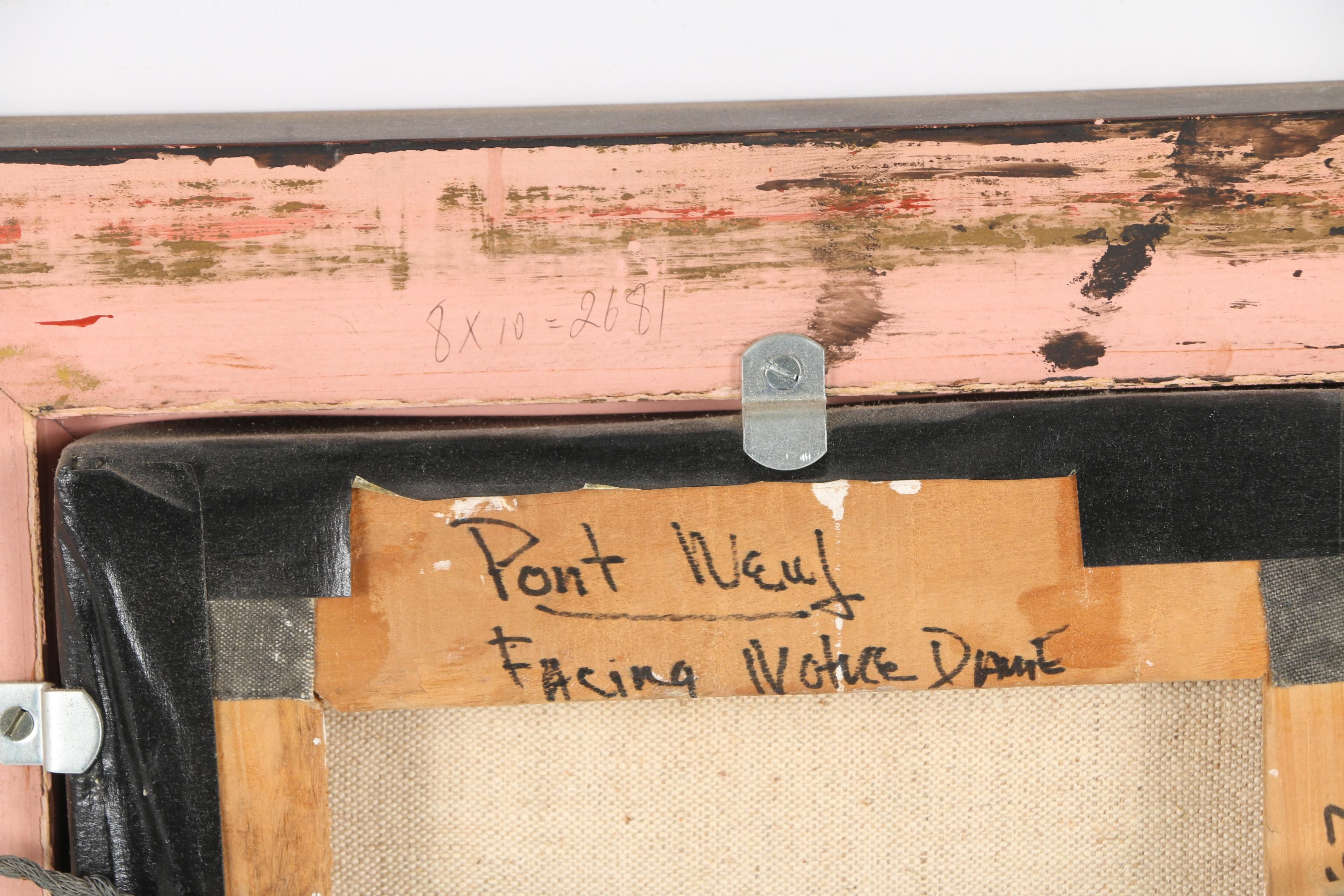 Vintage M. Tellier Oil Painting "Pont Neuf"