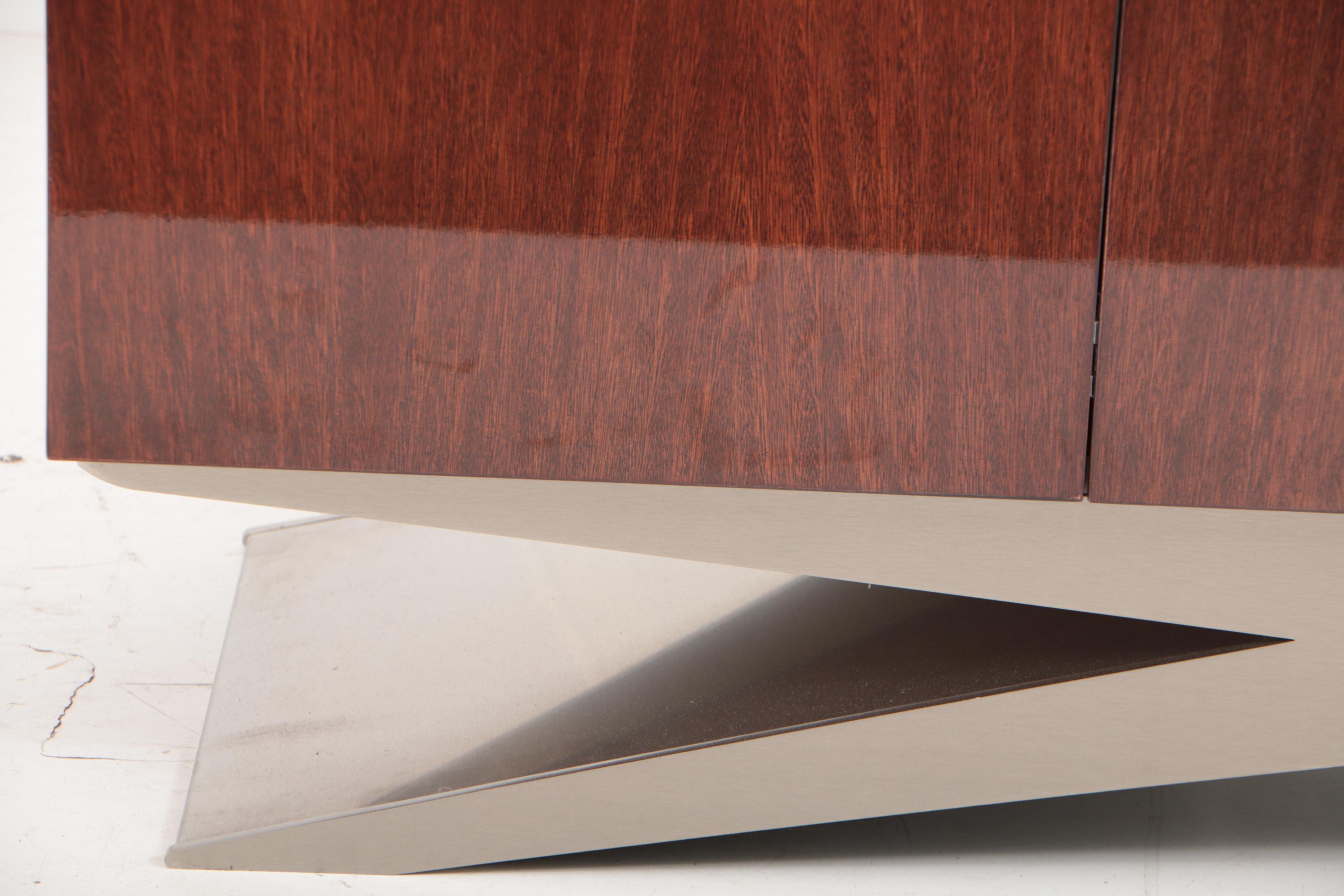 Excelsior Designs Rosewood and Steel Credenza