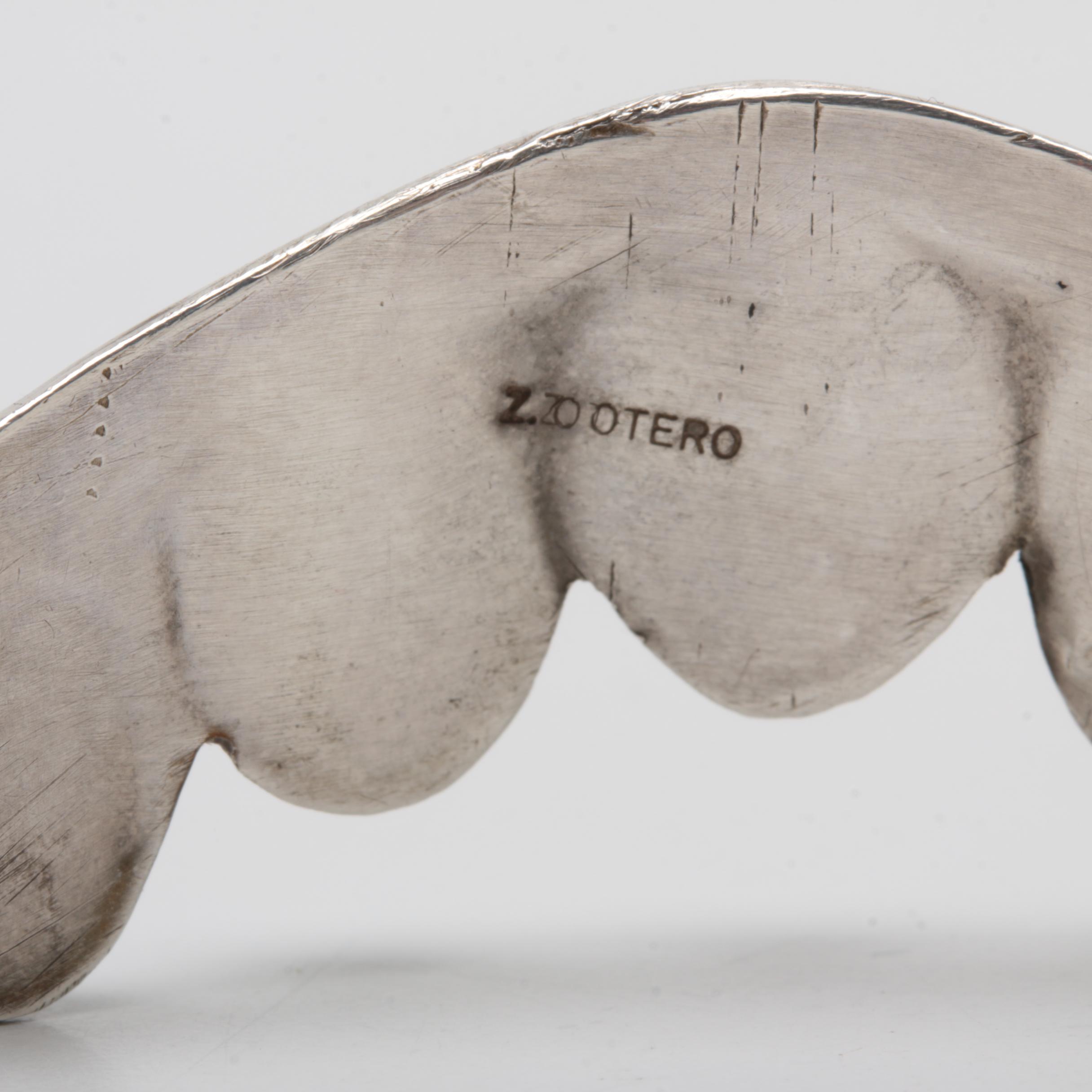 Z. Otero Navajo Sterling Silver Turquoise Cuff Bracelet