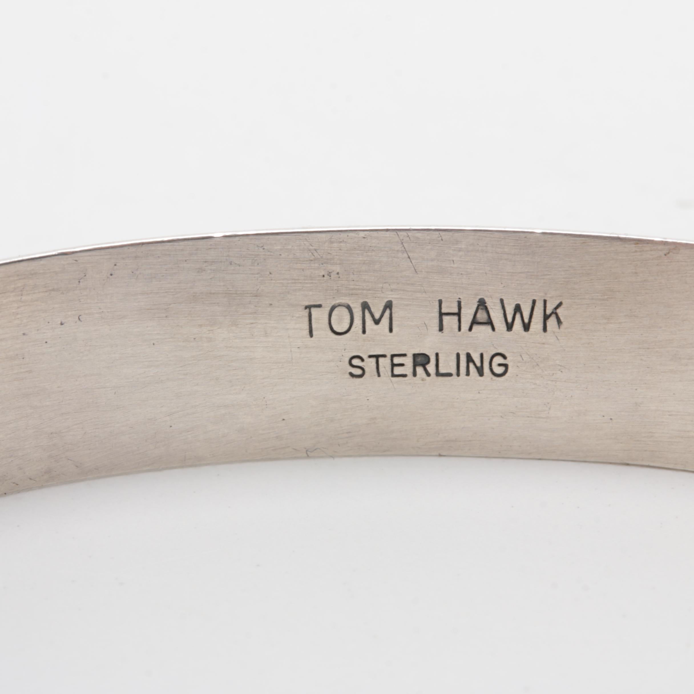 Tom Hawk Navajo Sterling Silver Cuff