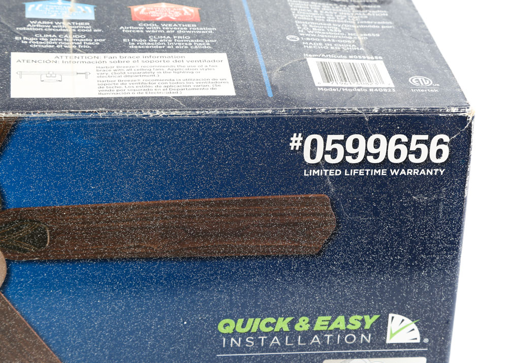 Harbor Breeze "Crosswinds II" Ceiling Fan and Light Fixture