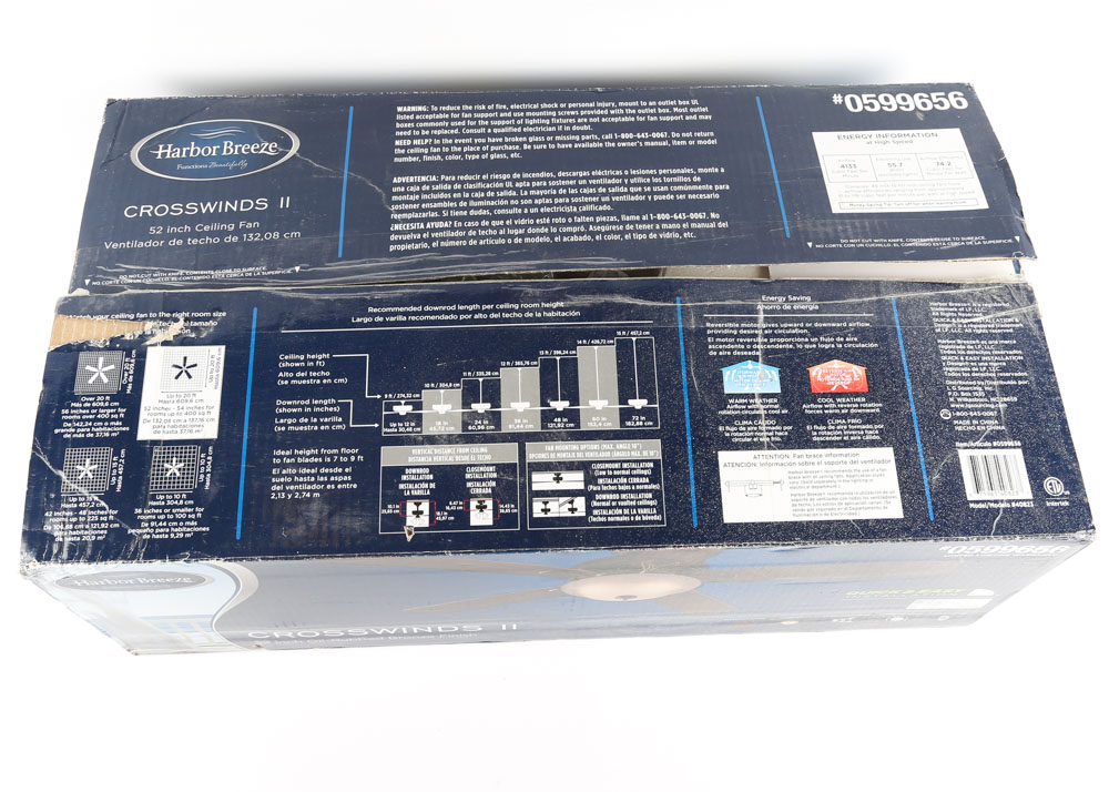 Harbor Breeze "Crosswinds II" Ceiling Fan and Light Fixture