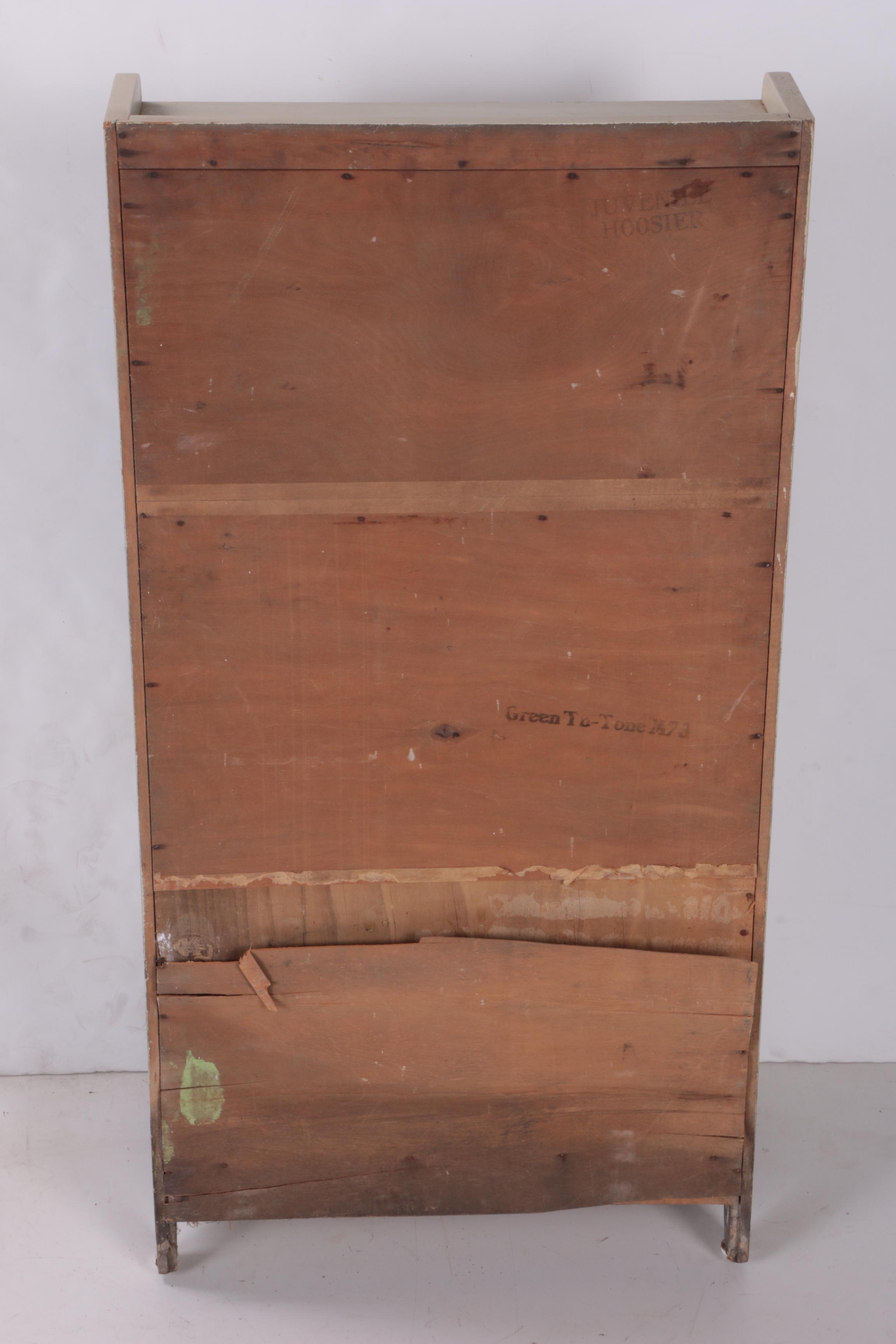 Vintage Child's Kitchen with China Cabinet, Table, and Chairs