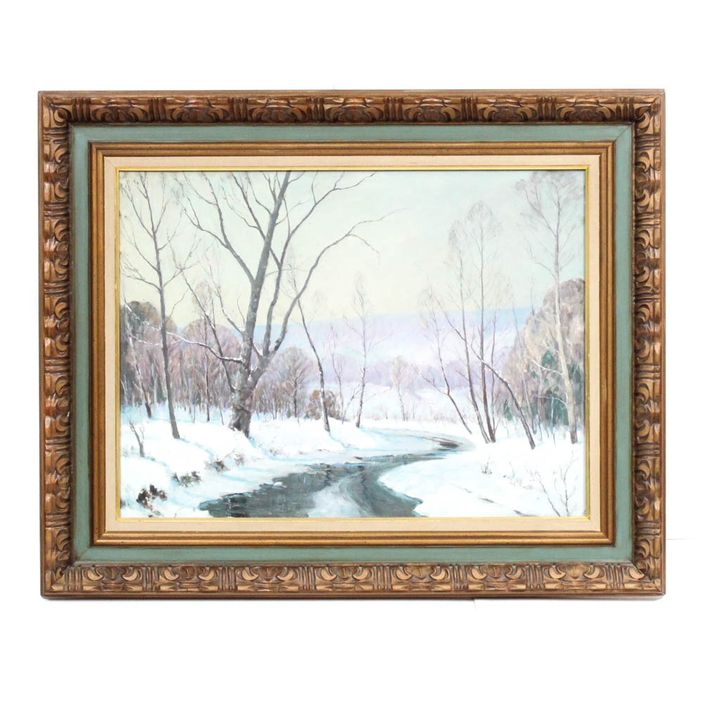 Oil Painting by Alton P. Coffey titled "Indian Creek"