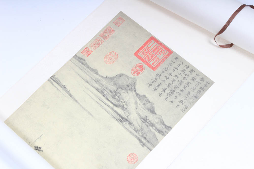 Chinese Printed Hanging Scroll After Ni Zan