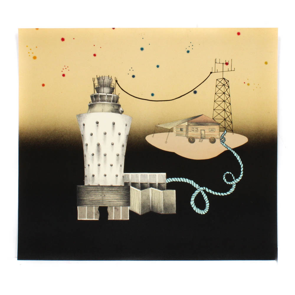 Original Mixed Media Print "Flight"