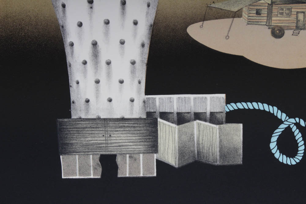 Original Mixed Media Print "Flight"