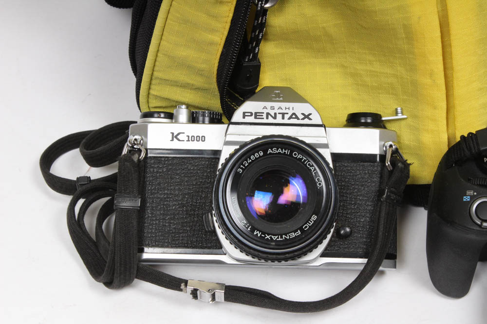 Pentax 35mm Film Camera and Canon Powershot SX530 Digital Camera