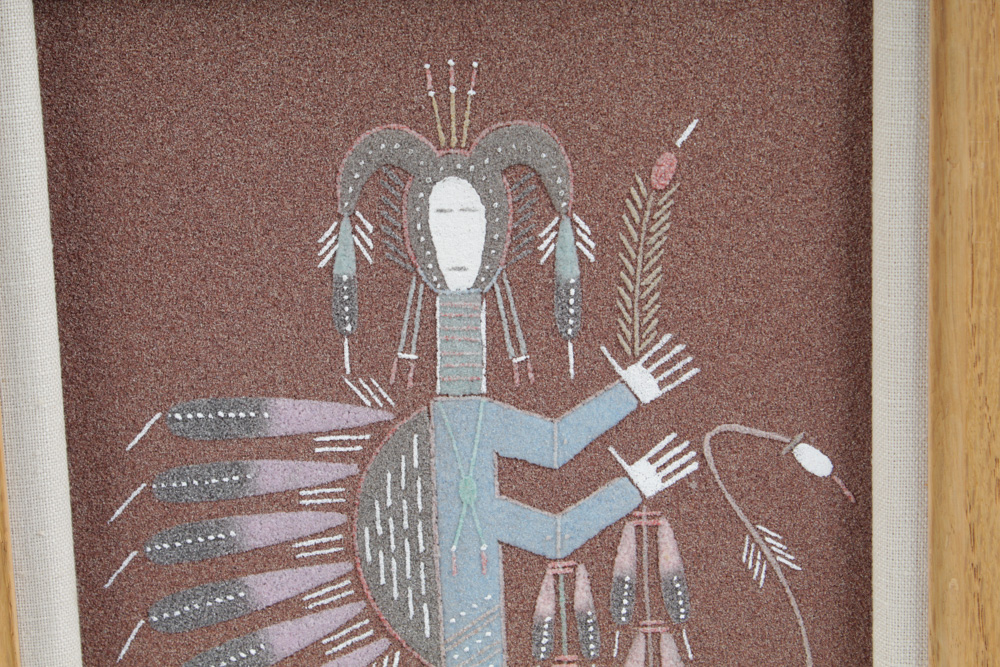 Rosabelle Ben Sandpaintings of Navajo Hunch Back Yei