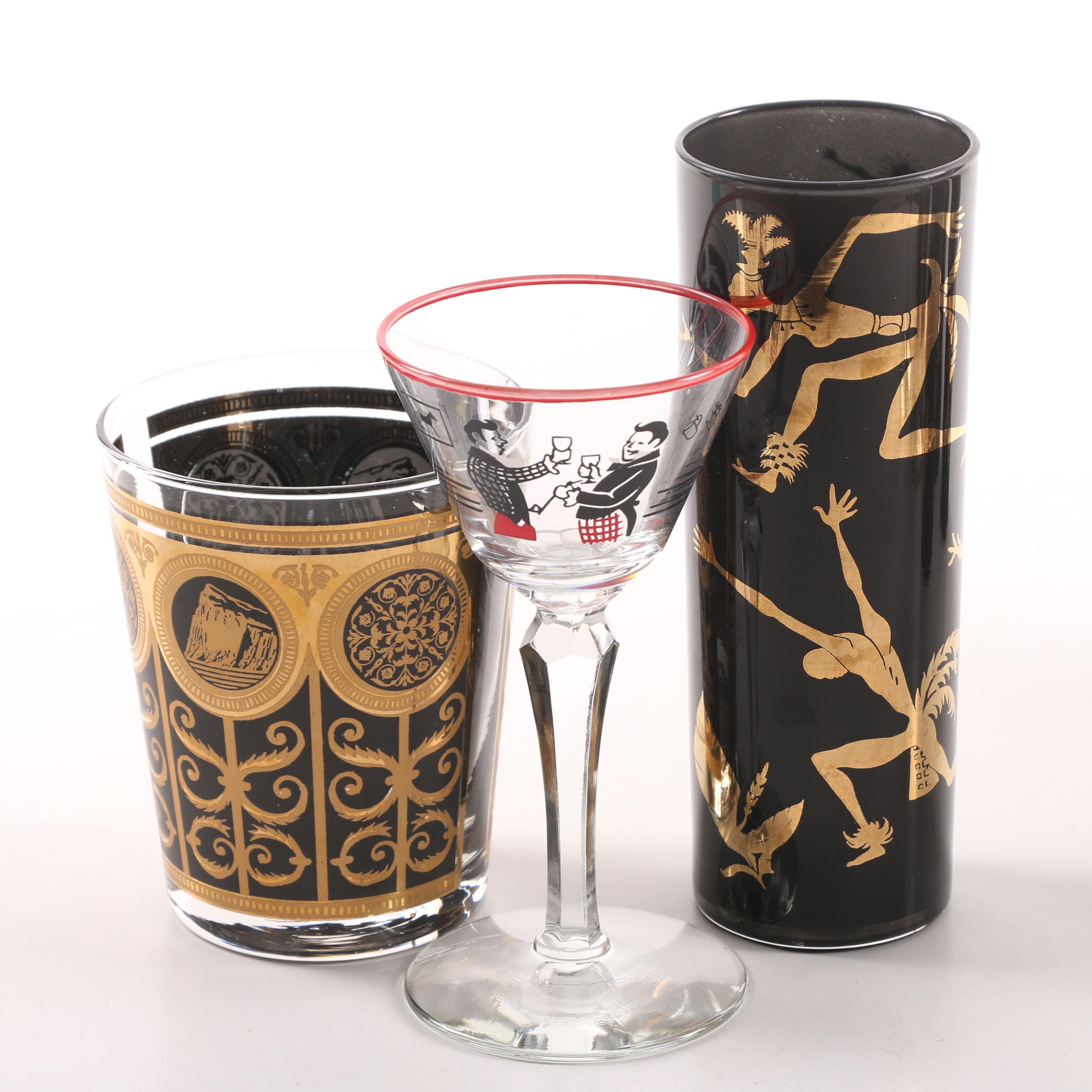 Mid-Century Glassware featuring Libbey "Prudential Rock of Gibraltar"