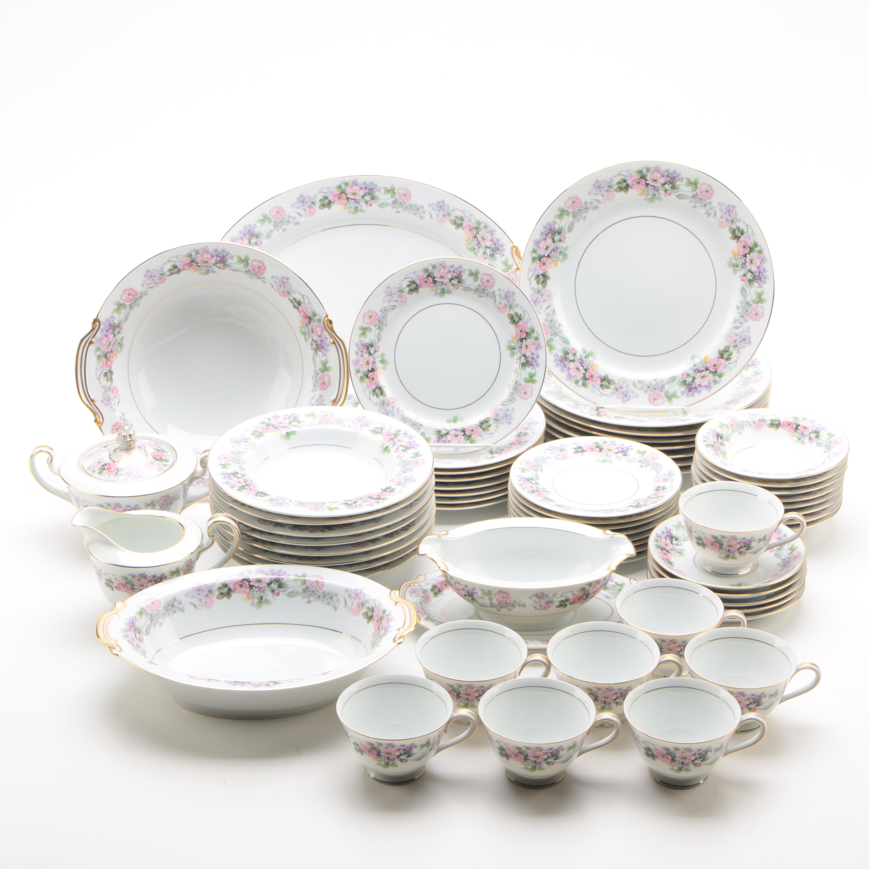 Noritake "Roselane" Porcelain Dinnerware c. 1950-55