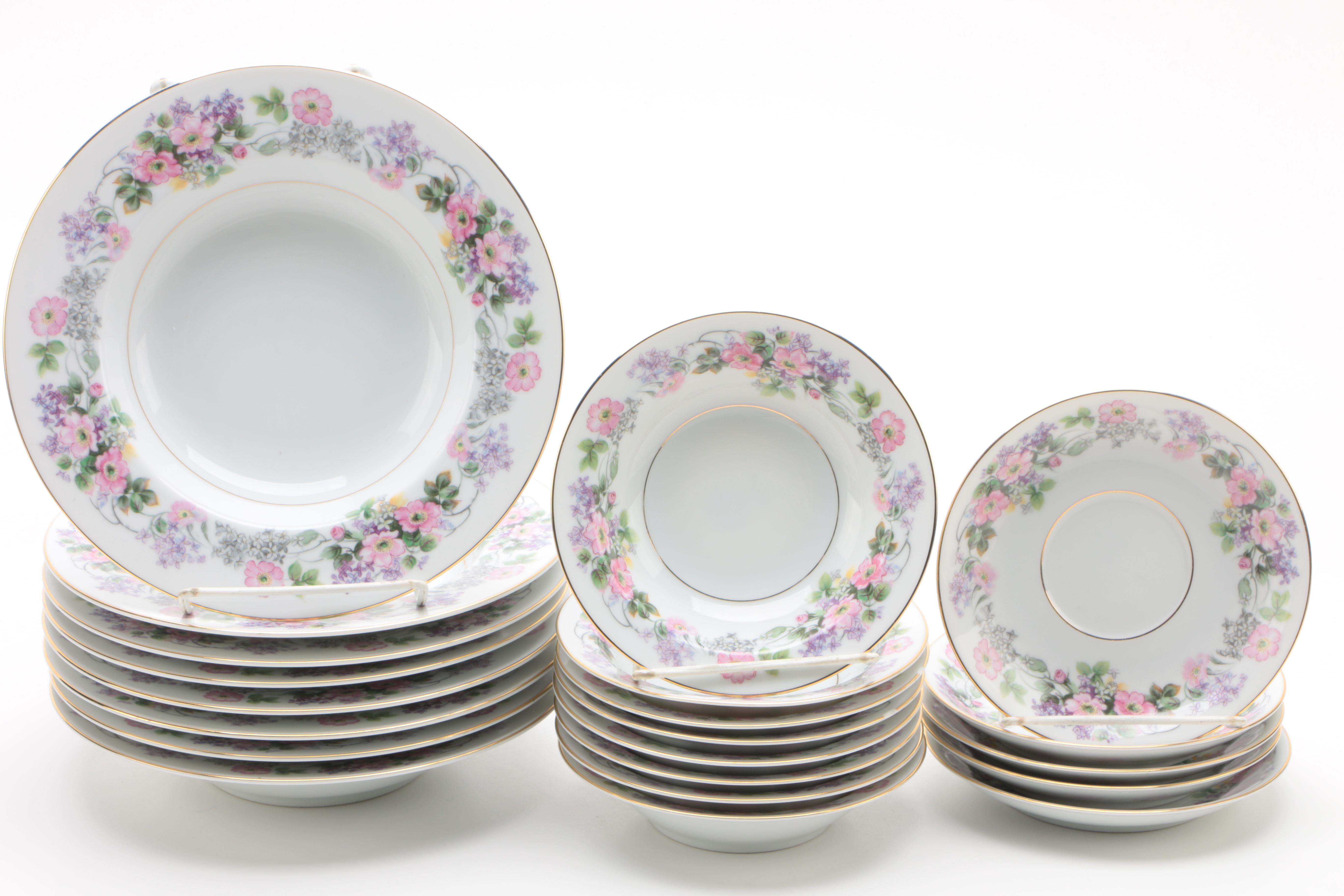 Noritake "Roselane" Porcelain Dinnerware c. 1950-55
