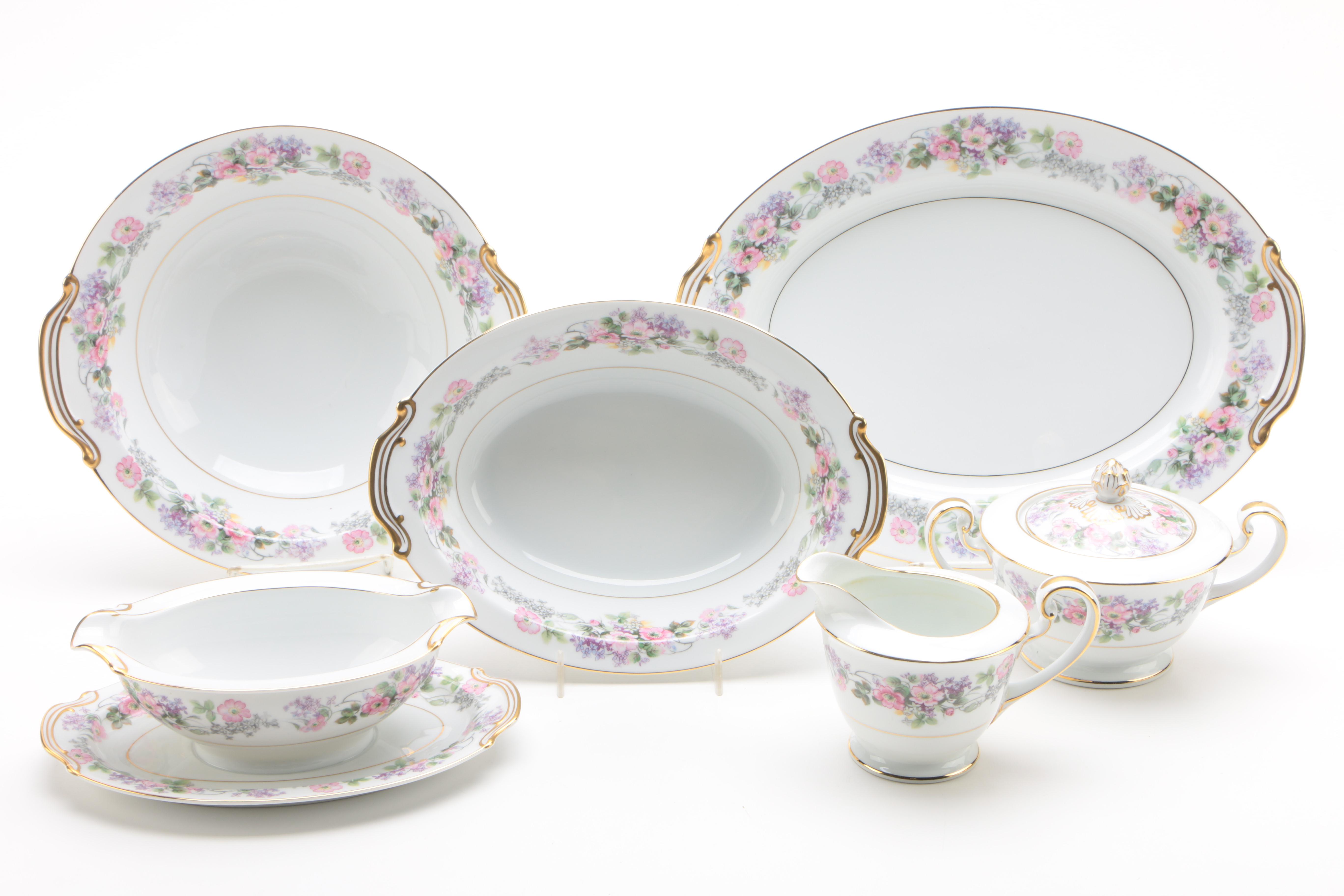 Noritake "Roselane" Porcelain Dinnerware c. 1950-55
