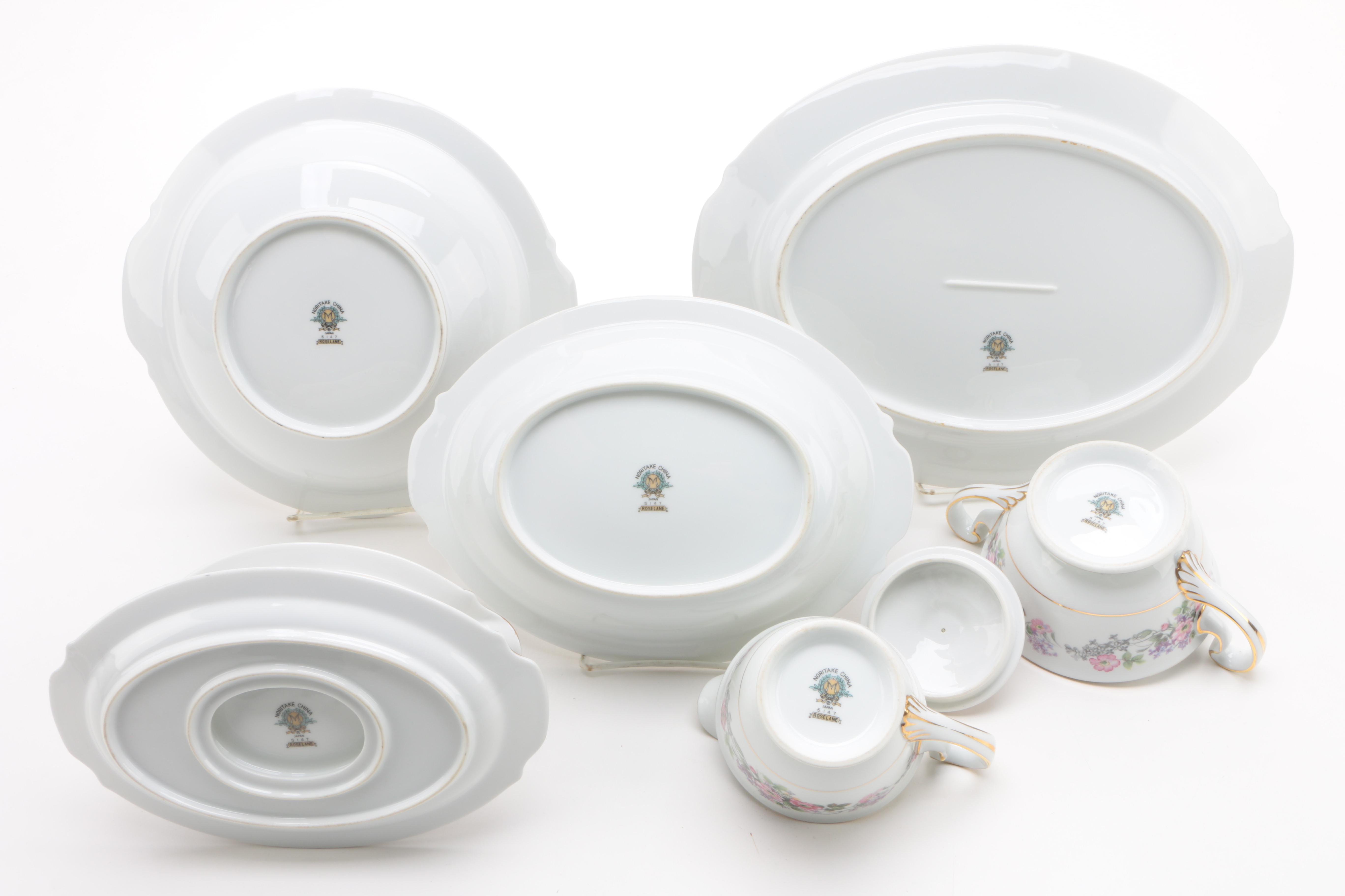 Noritake "Roselane" Porcelain Dinnerware c. 1950-55
