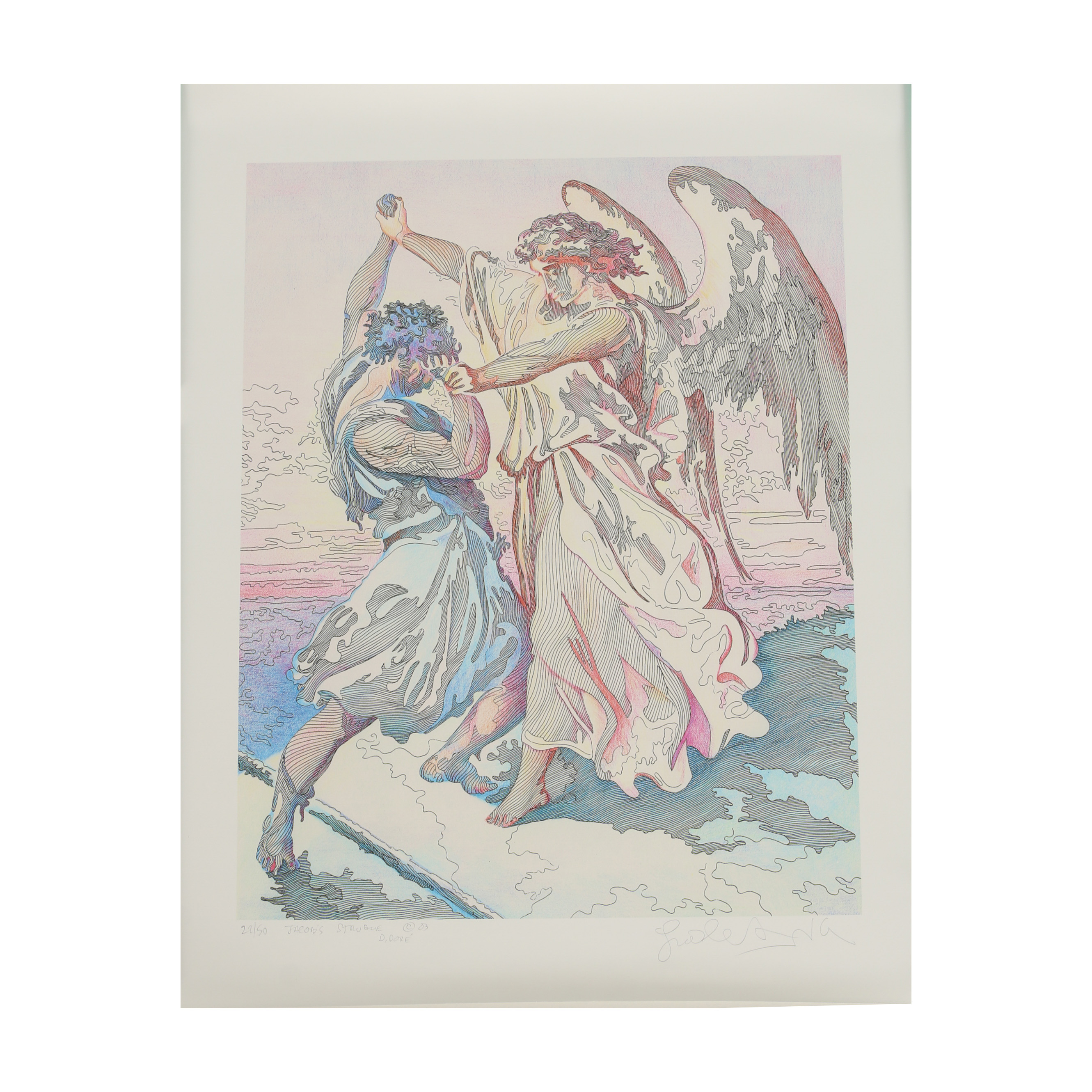 Guillaume Azoulay Giclée "Jacob's Struggle"