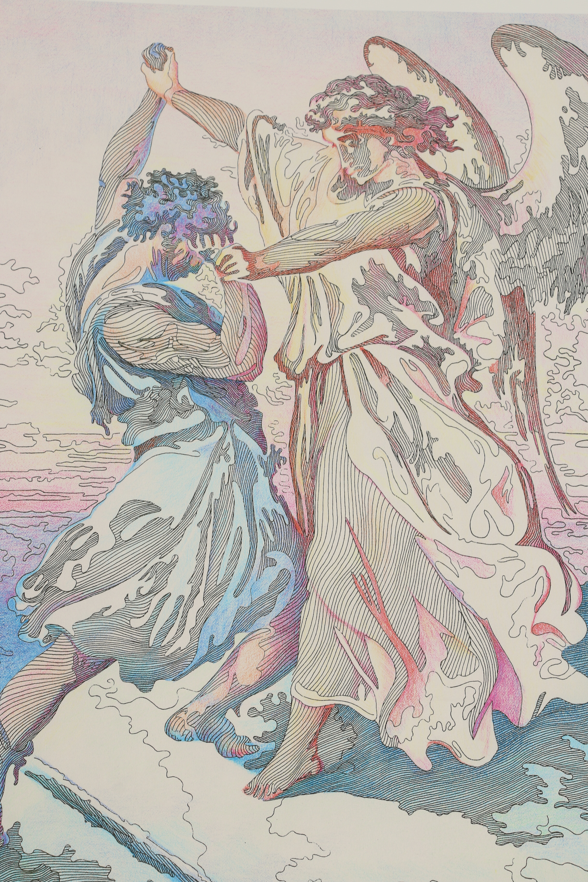 Guillaume Azoulay Giclée "Jacob's Struggle"