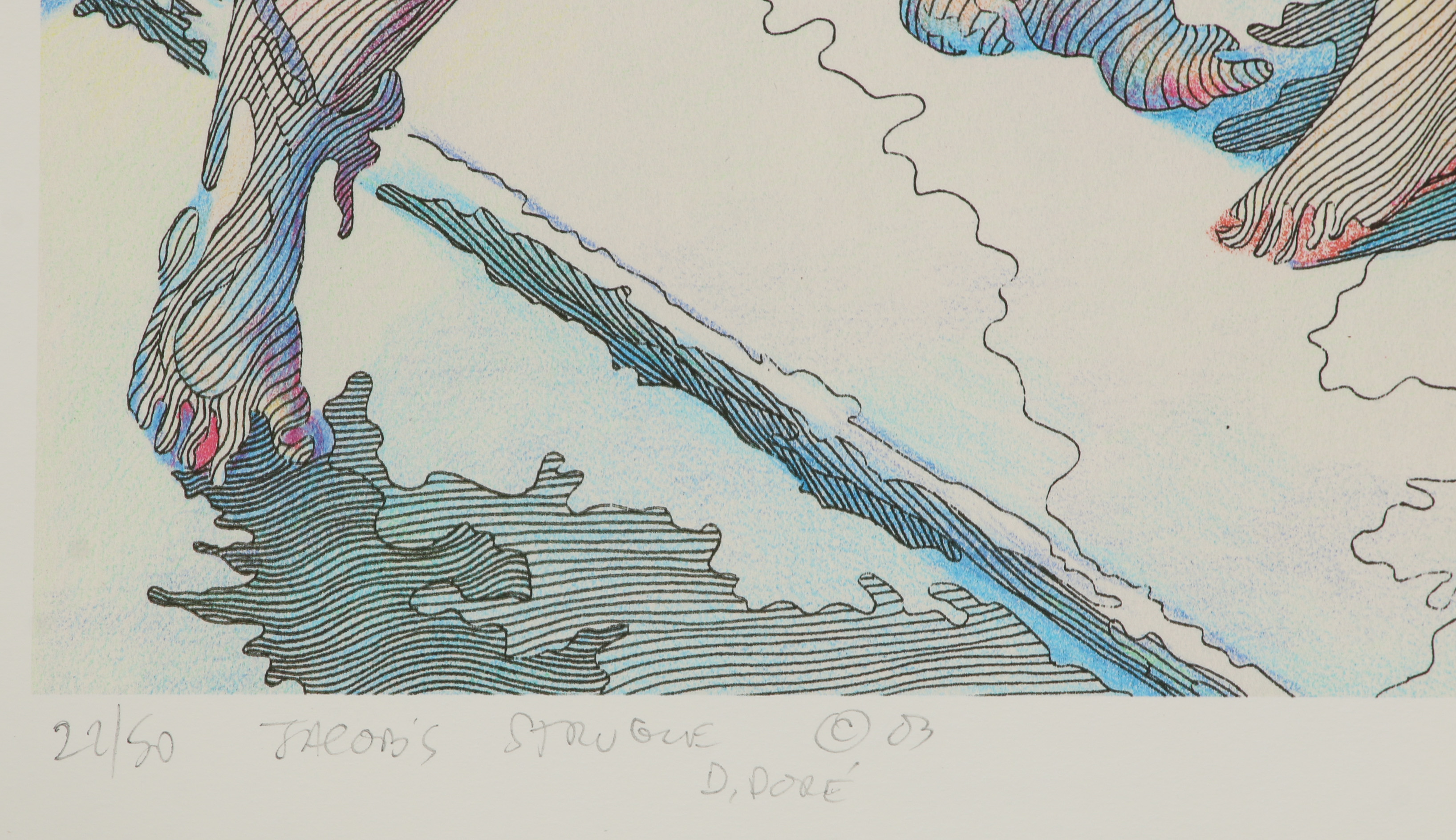 Guillaume Azoulay Giclée "Jacob's Struggle"